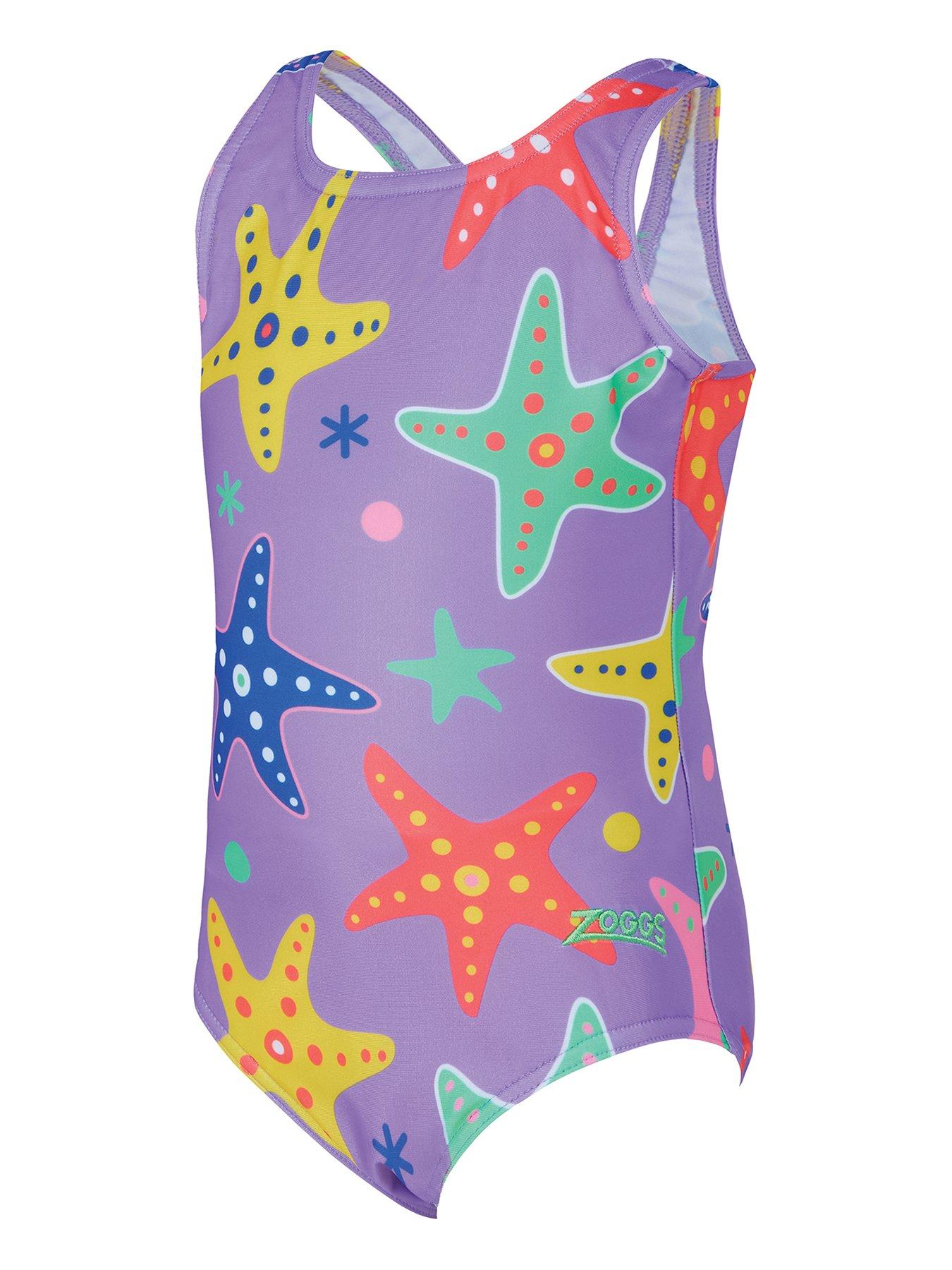 undefined Kids Girls Stargaze Scoopback Swimsuit - Purple