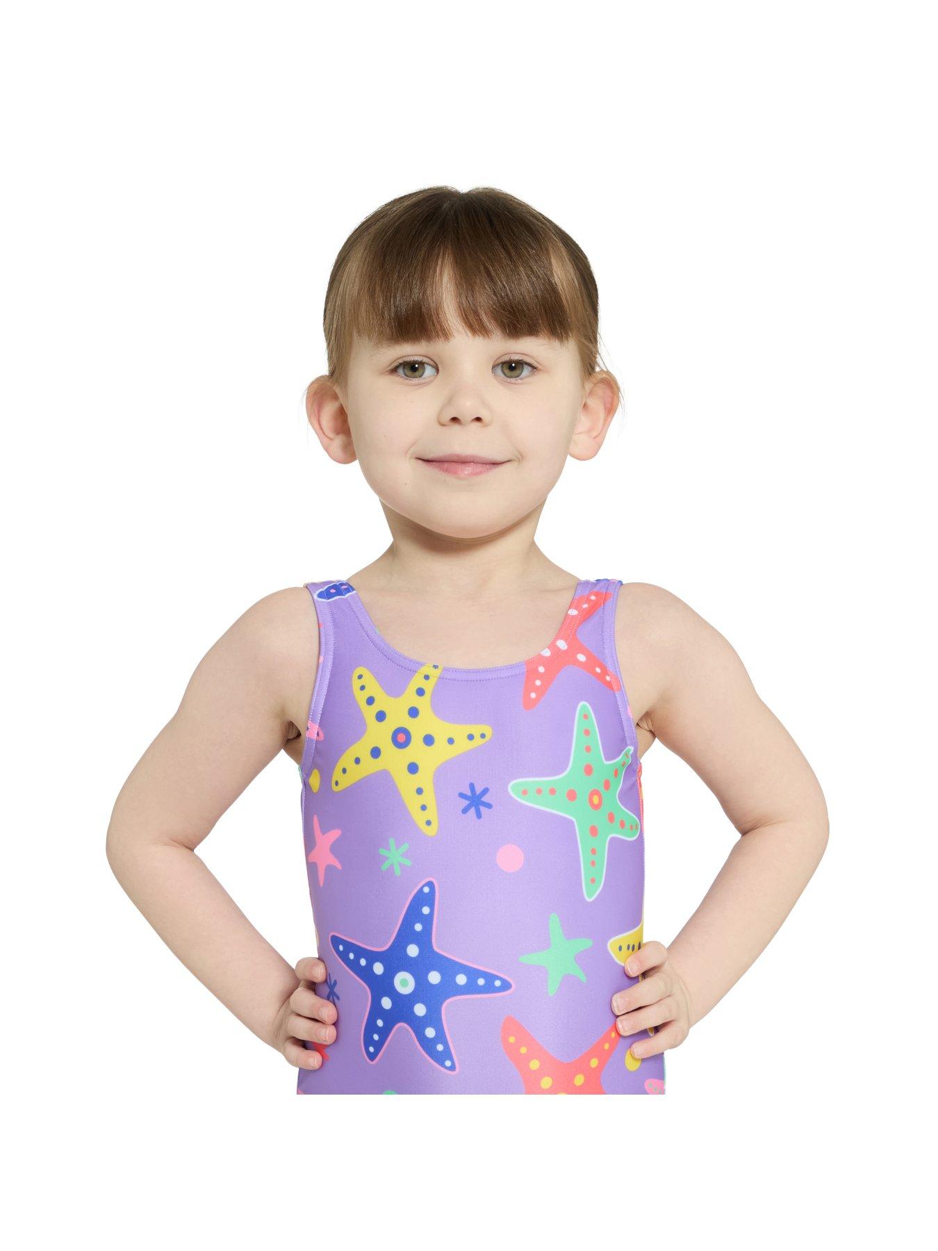 Image 6 of 7 of Zoggs Kids Girls Stargaze Scoopback Swimsuit - Purple