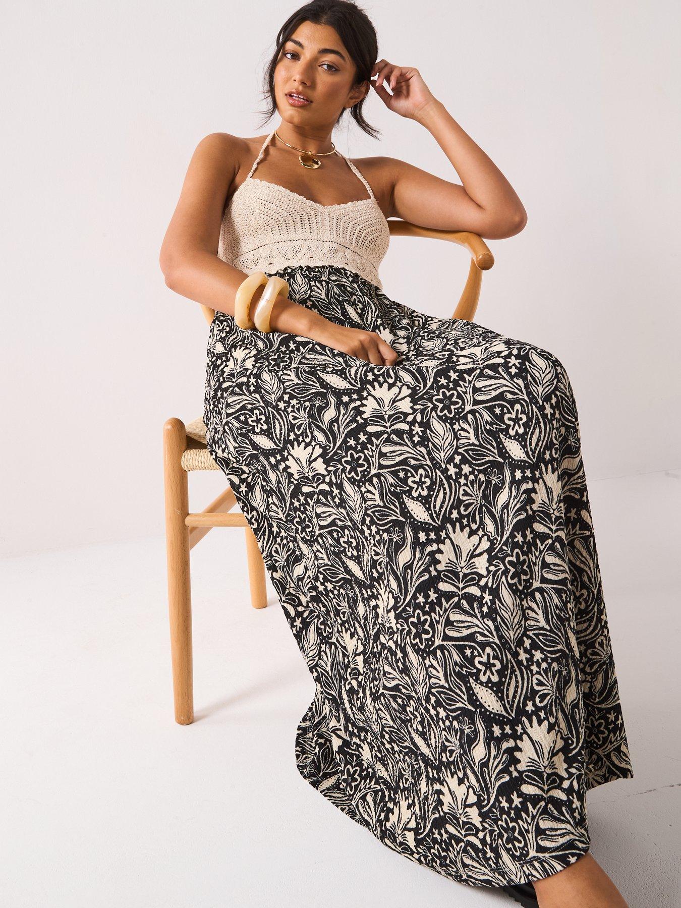 Image 6 of 6 of V by Very Crochet Halter Dress