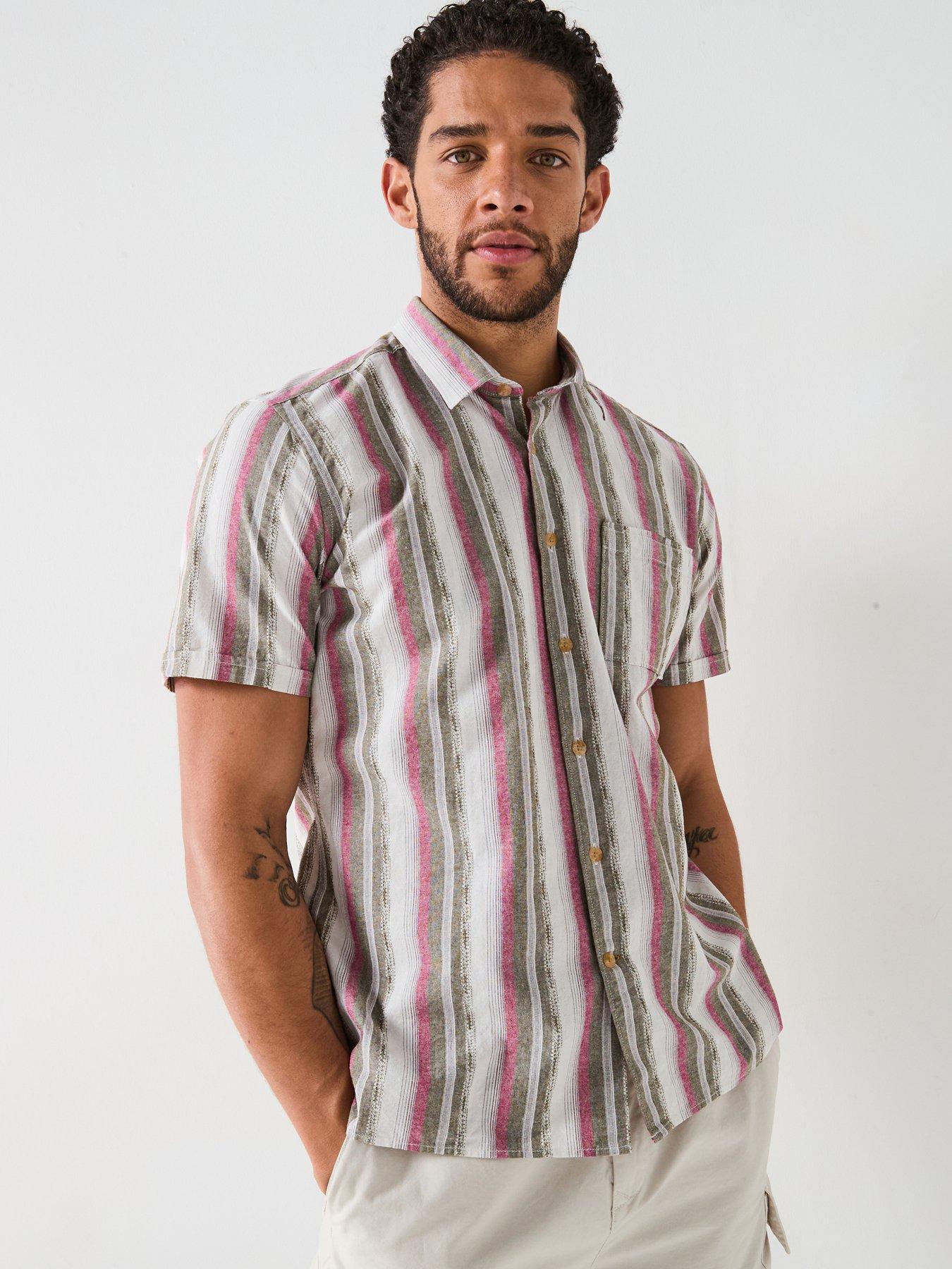 undefined Lipton Striped Short Sleeved Relaxed Fit Shirt - Multi