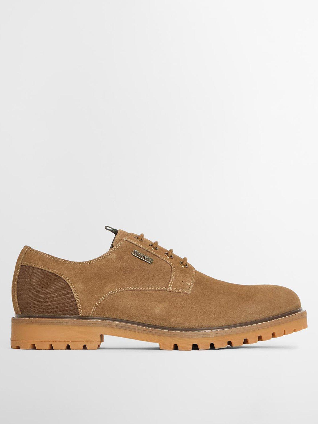 undefined Sandstone Suede Lace Up Shoes - Light Beige