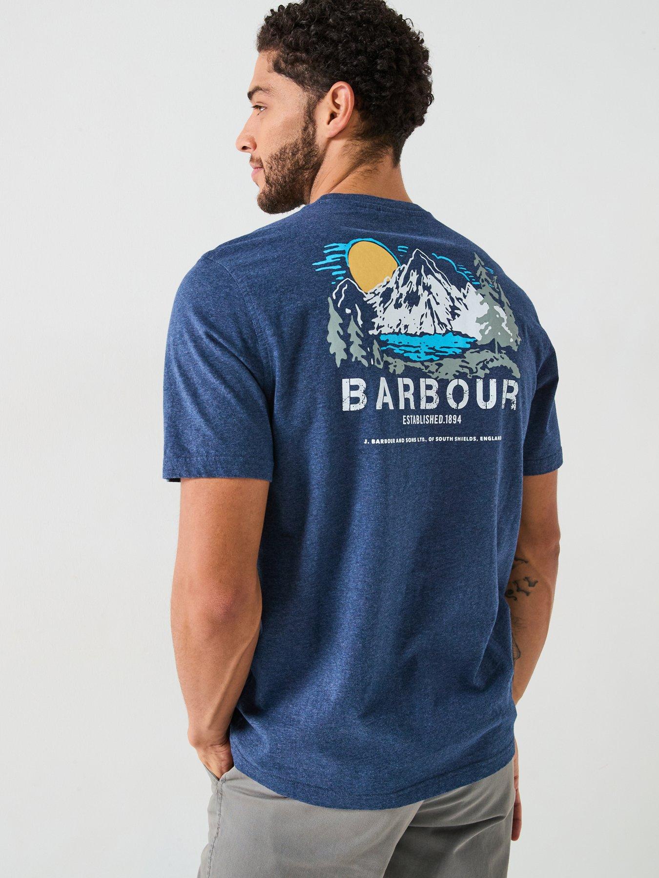 Image 1 of 4 of Barbour Perham Relaxed Fit Graphic T-Shirt - Dark Purple