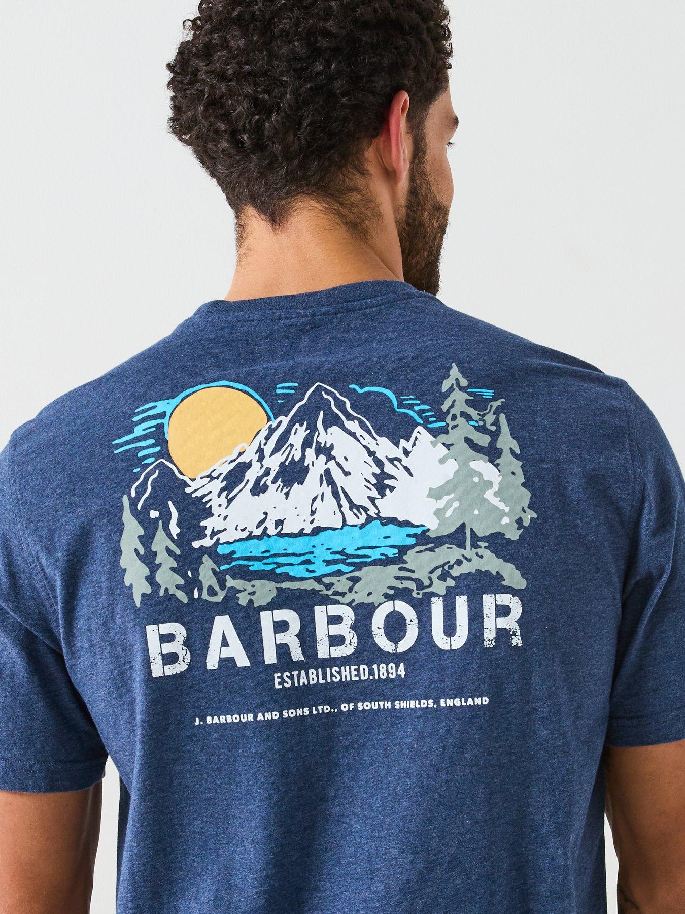 Image 4 of 4 of Barbour Perham Relaxed Fit Graphic T-Shirt - Dark Purple