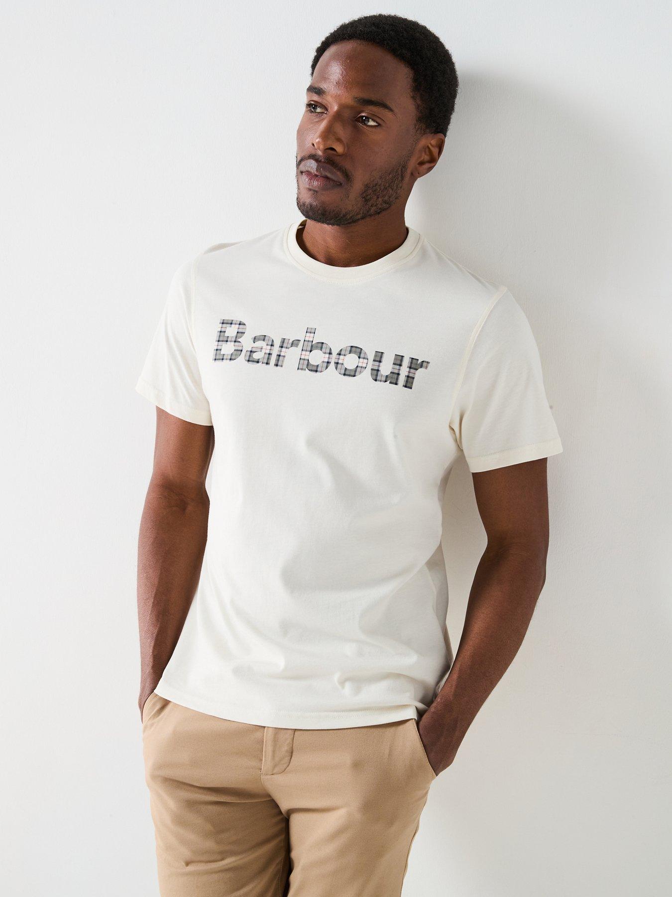 undefined Kilnwick Tartan Logo Short Sleeve T-Shirt - Off White
