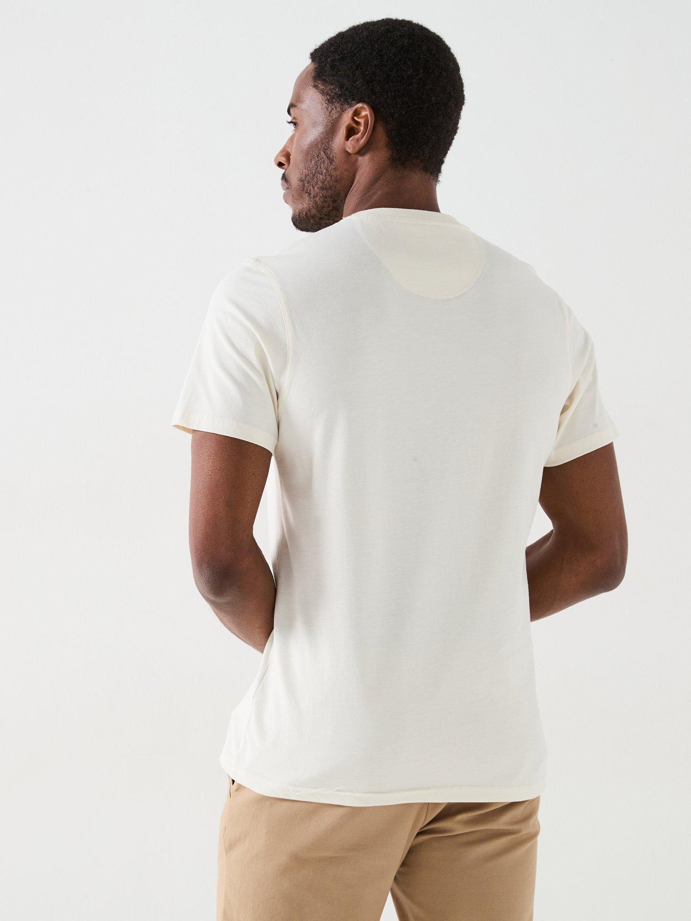 Image 2 of 6 of Barbour Kilnwick Tartan Logo Short Sleeve T-Shirt - Off White