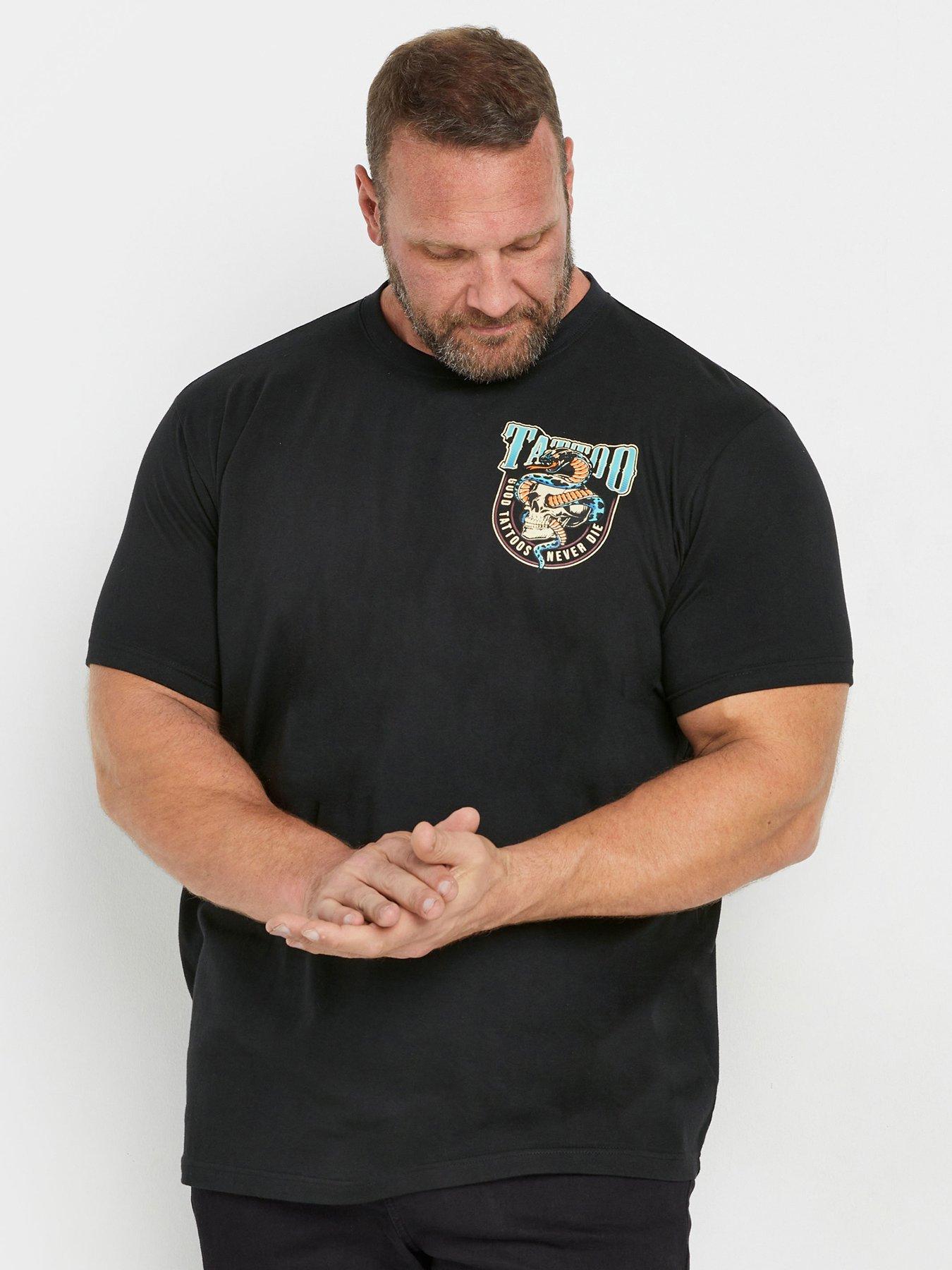 BadRhino Big  &  Tall Tattoo T-Shirt - Black
