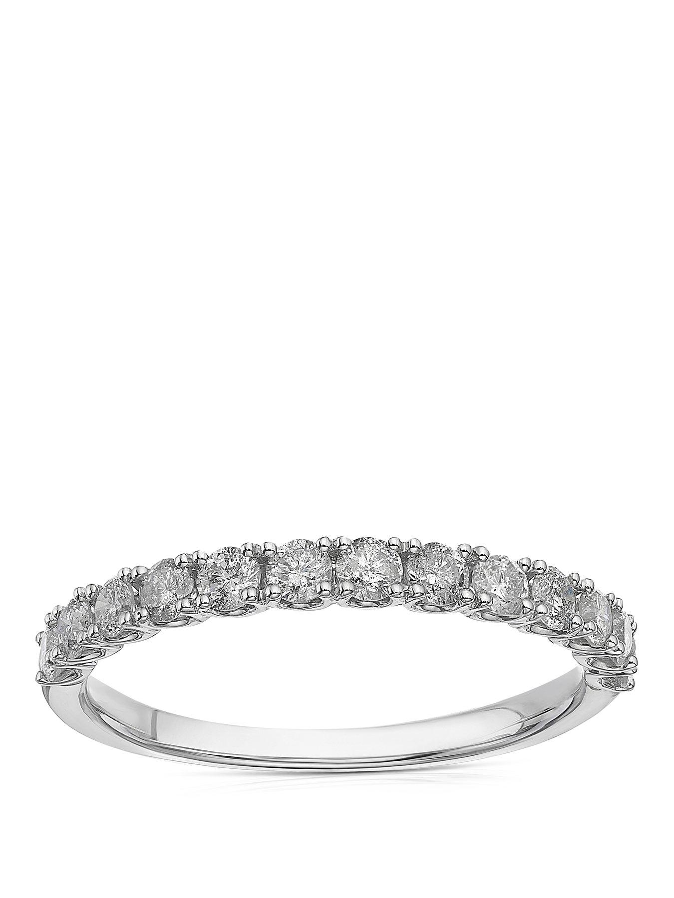 Image 1 of 6 of Ernest Jones 18ct White Gold 0.50ct Round Cut Diamond Eternity Ring