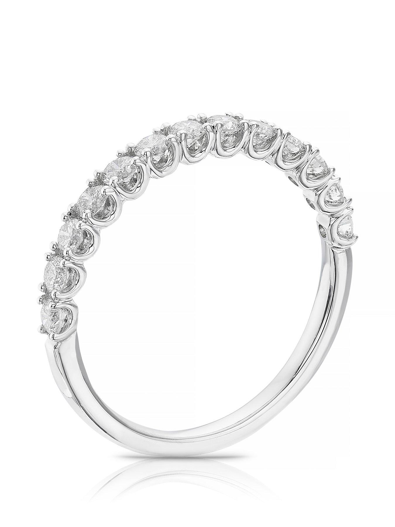 Image 3 of 6 of Ernest Jones 18ct White Gold 0.50ct Round Cut Diamond Eternity Ring