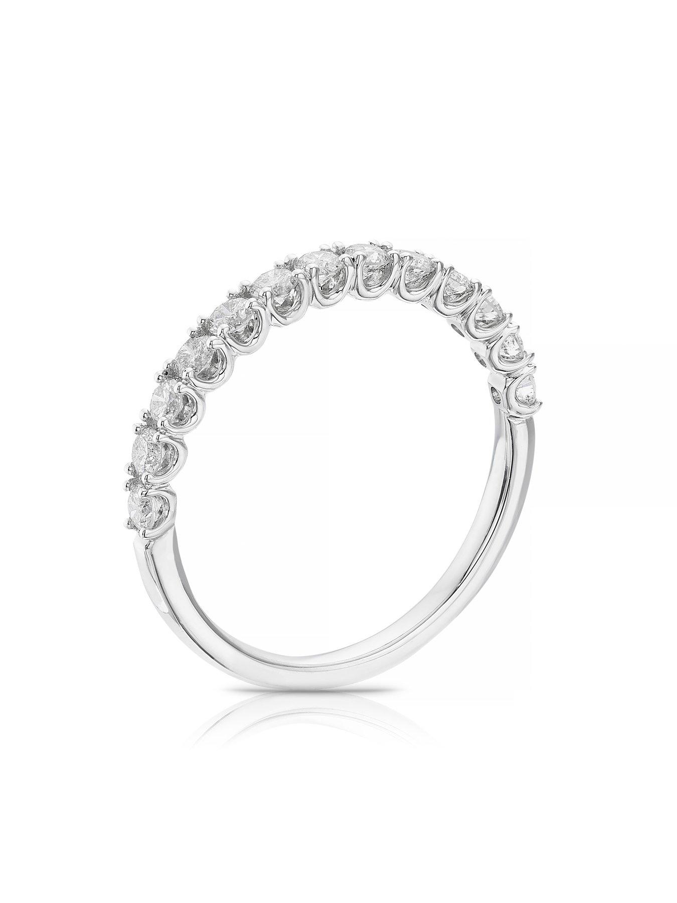 Image 5 of 6 of Ernest Jones 18ct White Gold 0.50ct Round Cut Diamond Eternity Ring