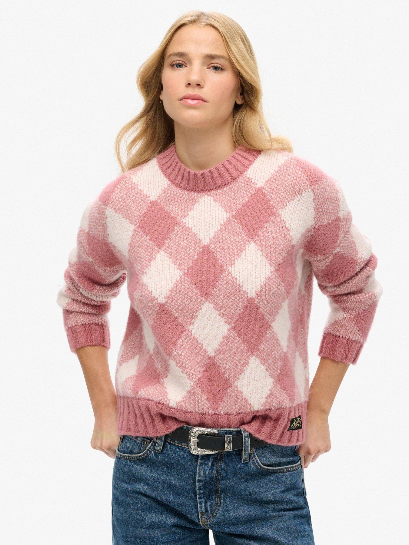 undefined Argyle Pattern Jumper - Pink