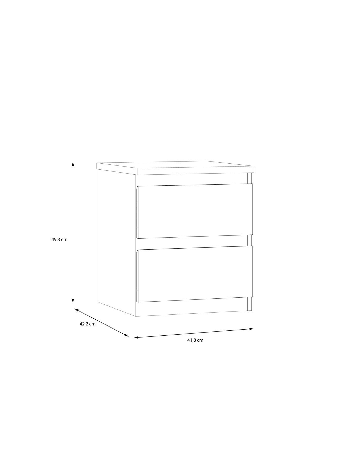 Image 7 of 7 of Very Home Lisson 3 Piece Bedroom Furniture Set - 3 Door Mirrored Wardrobe, 5 Drawer Chest and 2 Drawer Bedside Table - Oatmeal - FSC&reg; Certified