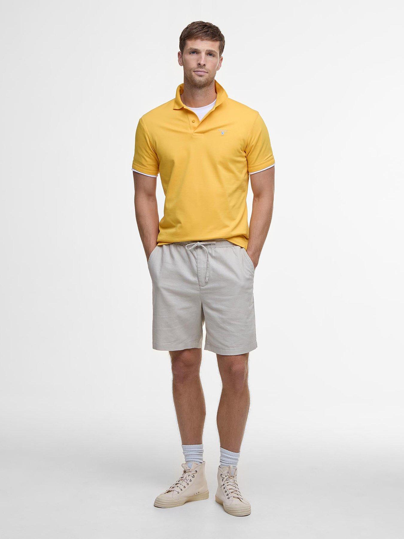 undefined Barbour Cotton Linen Relaxed Shorts - Light Brown