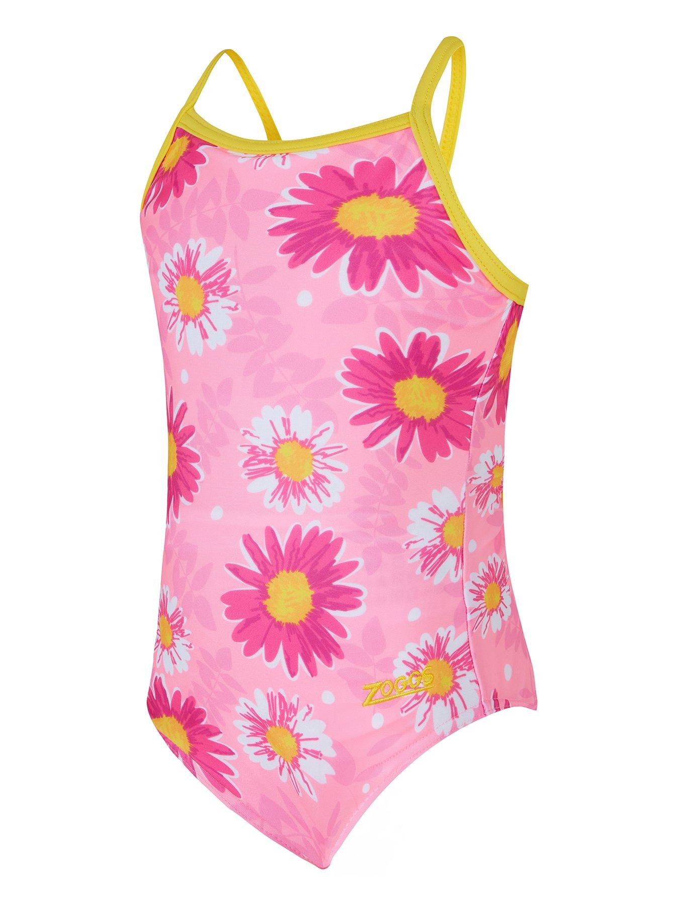 undefined Kids Girls Holly Yaroomba Floral Swimsuit - Pink