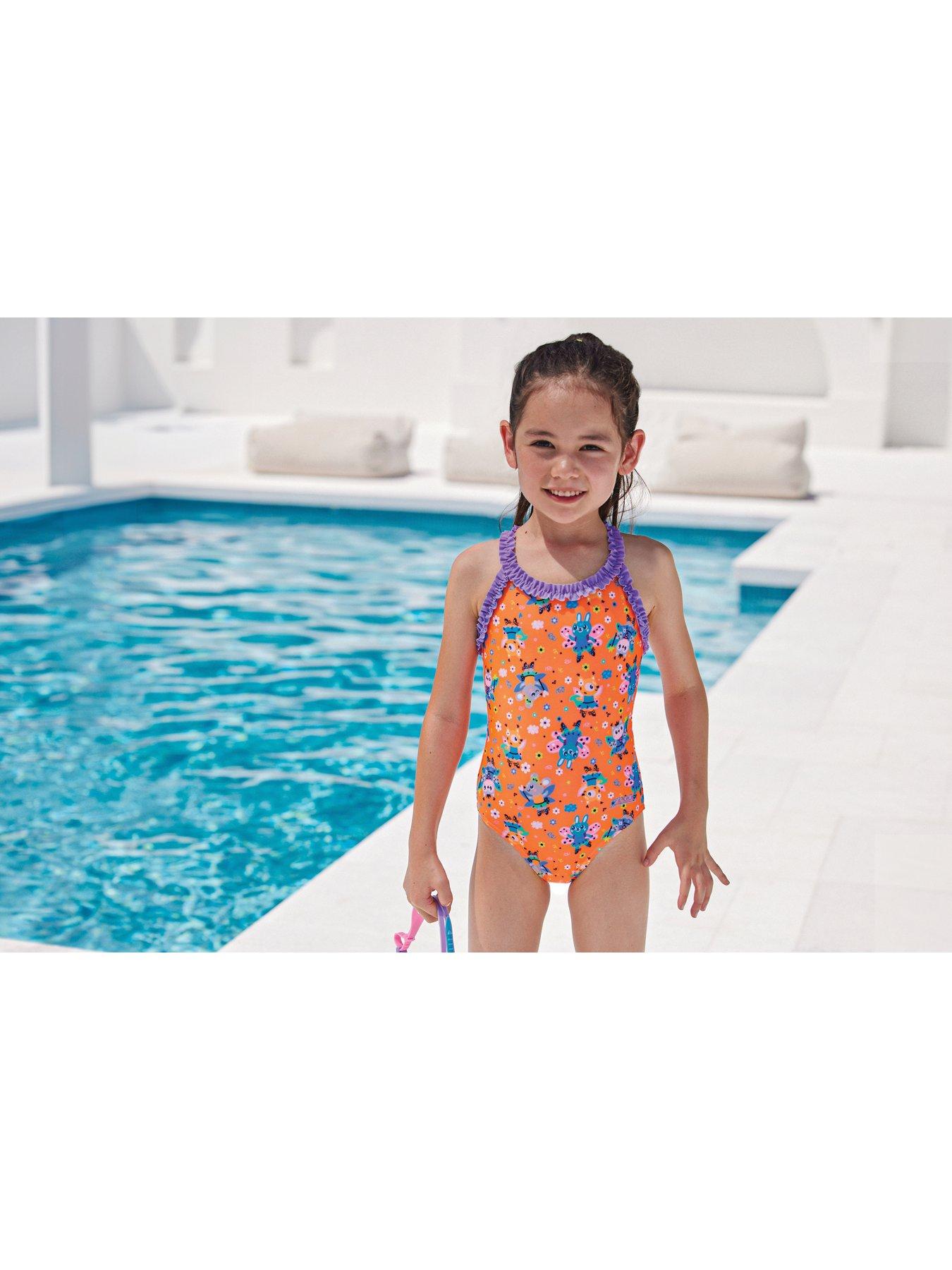 Zoggs Costume da bagno Aqua Pony Flyback per bambine