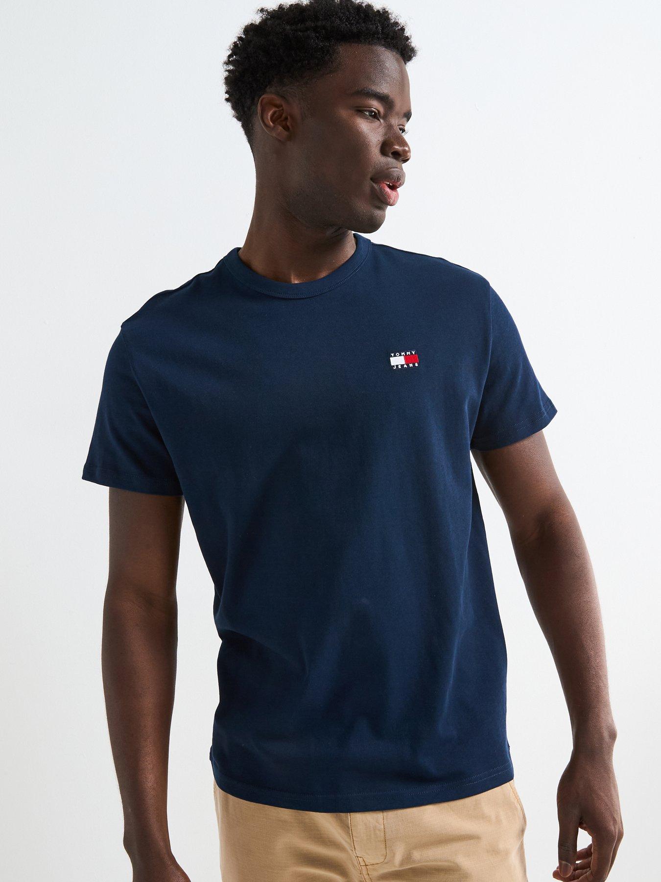 undefined Regular Fit Left Chest Badge T-Shirt - Navy