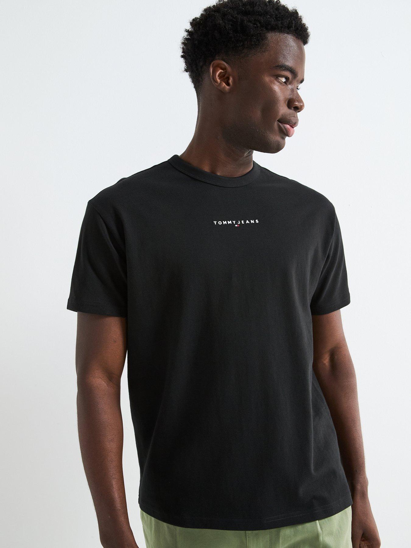 undefined Relaxed Linear Logo T-Shirt - Black