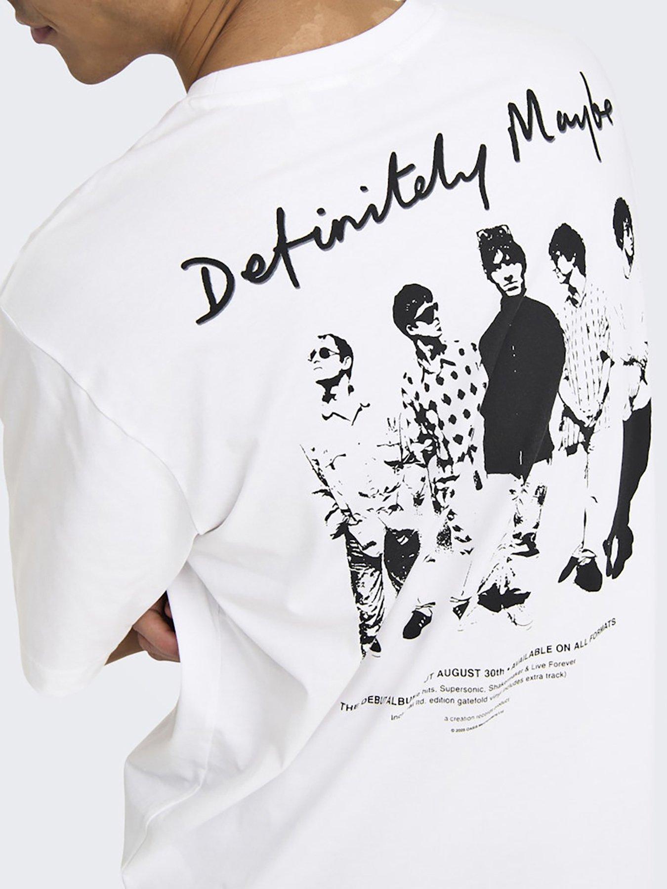 undefined Short Sleeve Definitely Maybe Oasis T-Shirt - White