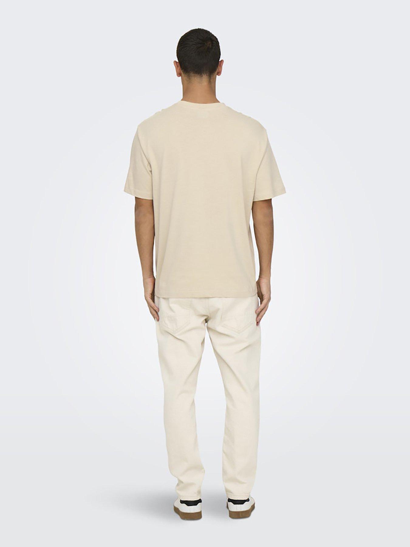 Image 2 of 6 of ONLY & SONS Short Sleeve Cartoon Oasis T-Shirt - Cream