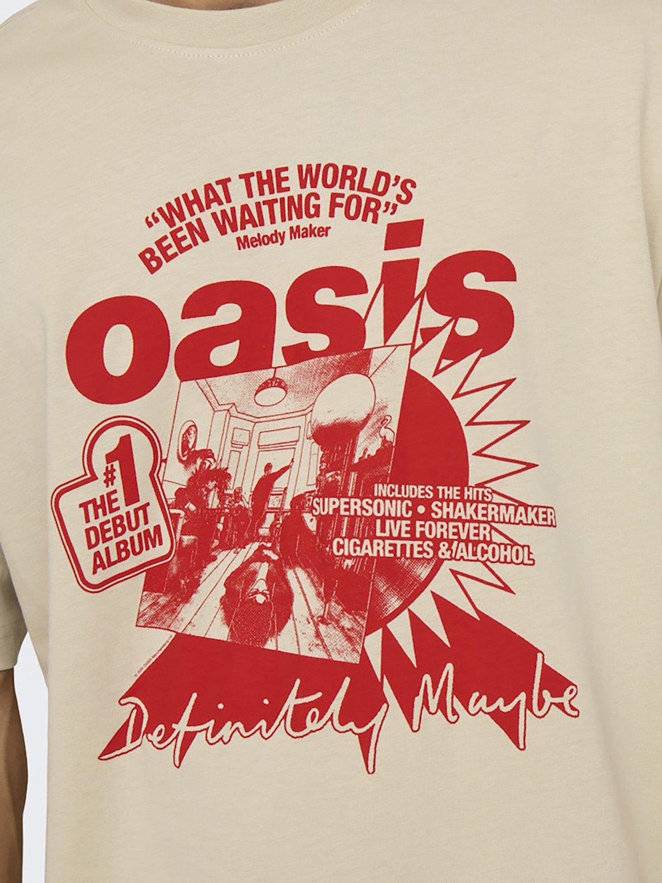 Image 5 of 6 of ONLY & SONS Short Sleeve Cartoon Oasis T-Shirt - Cream