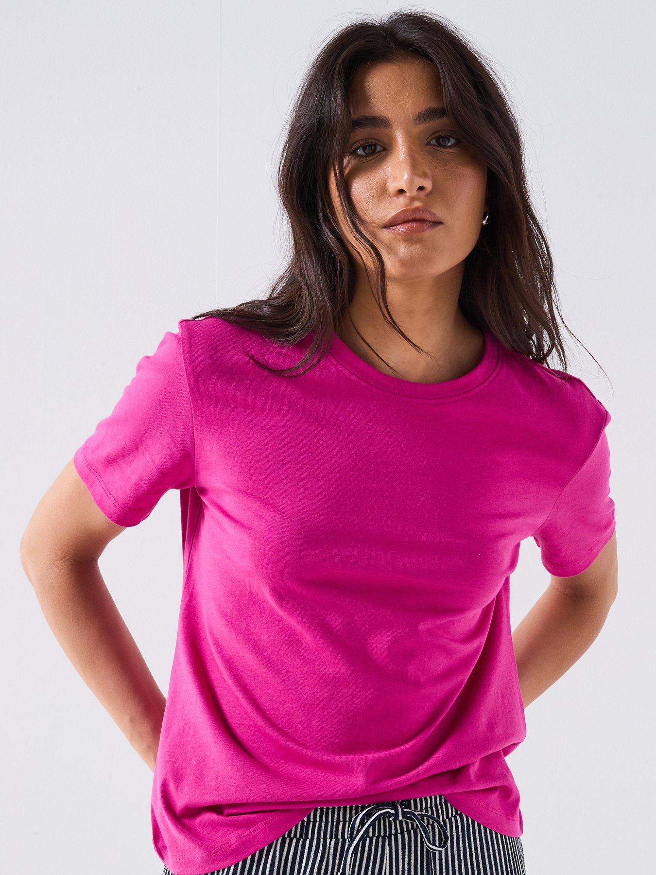 V by Very The Essential Crew Neck T-Shirt - Pink
