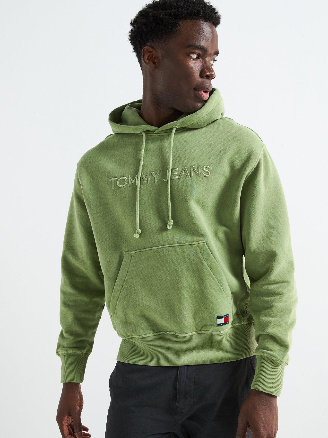 undefined Relaxed Label Logo Hoodie - Green
