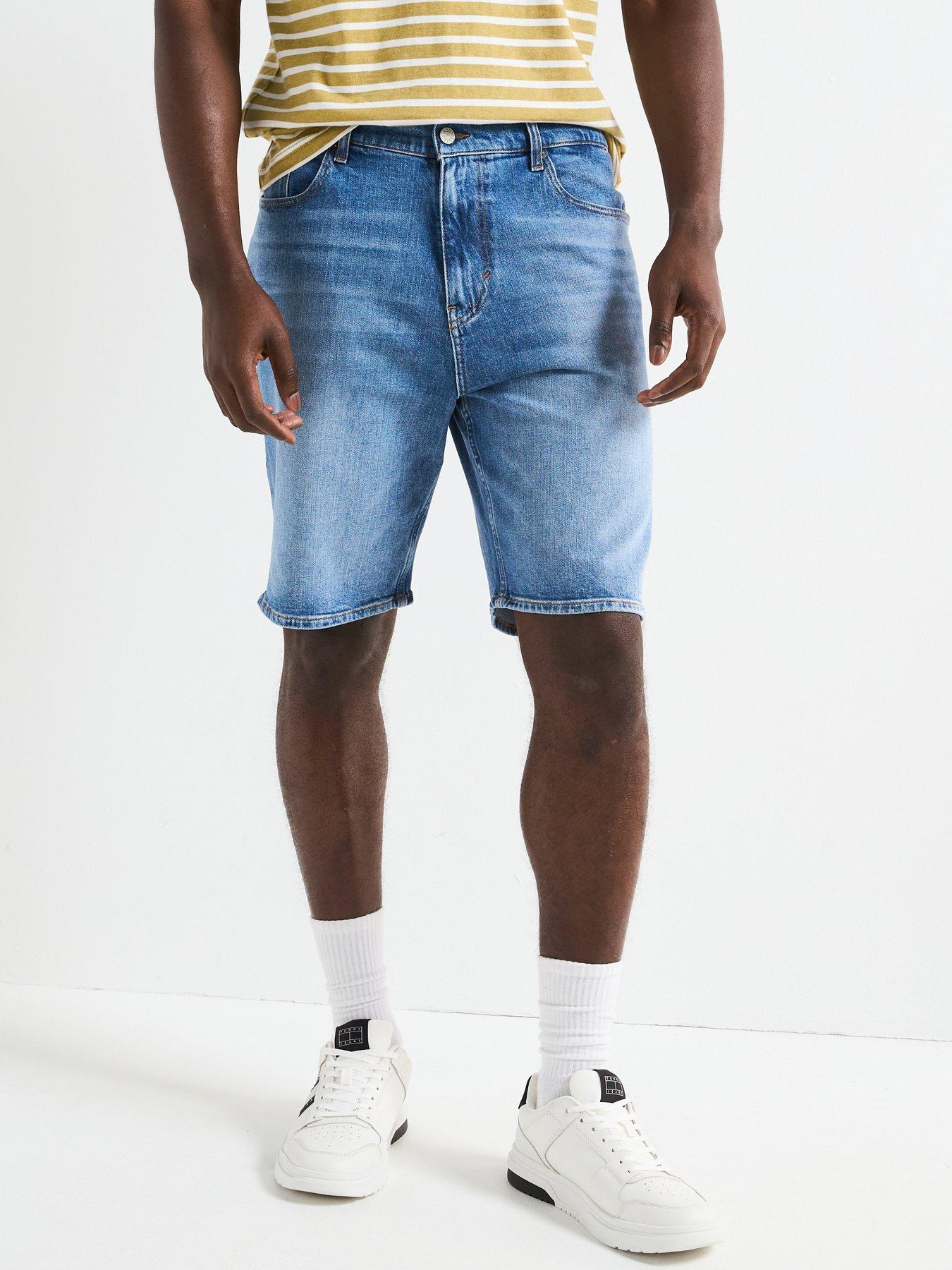 undefined Isaac Relaxed Denim Shorts - Mid Wash