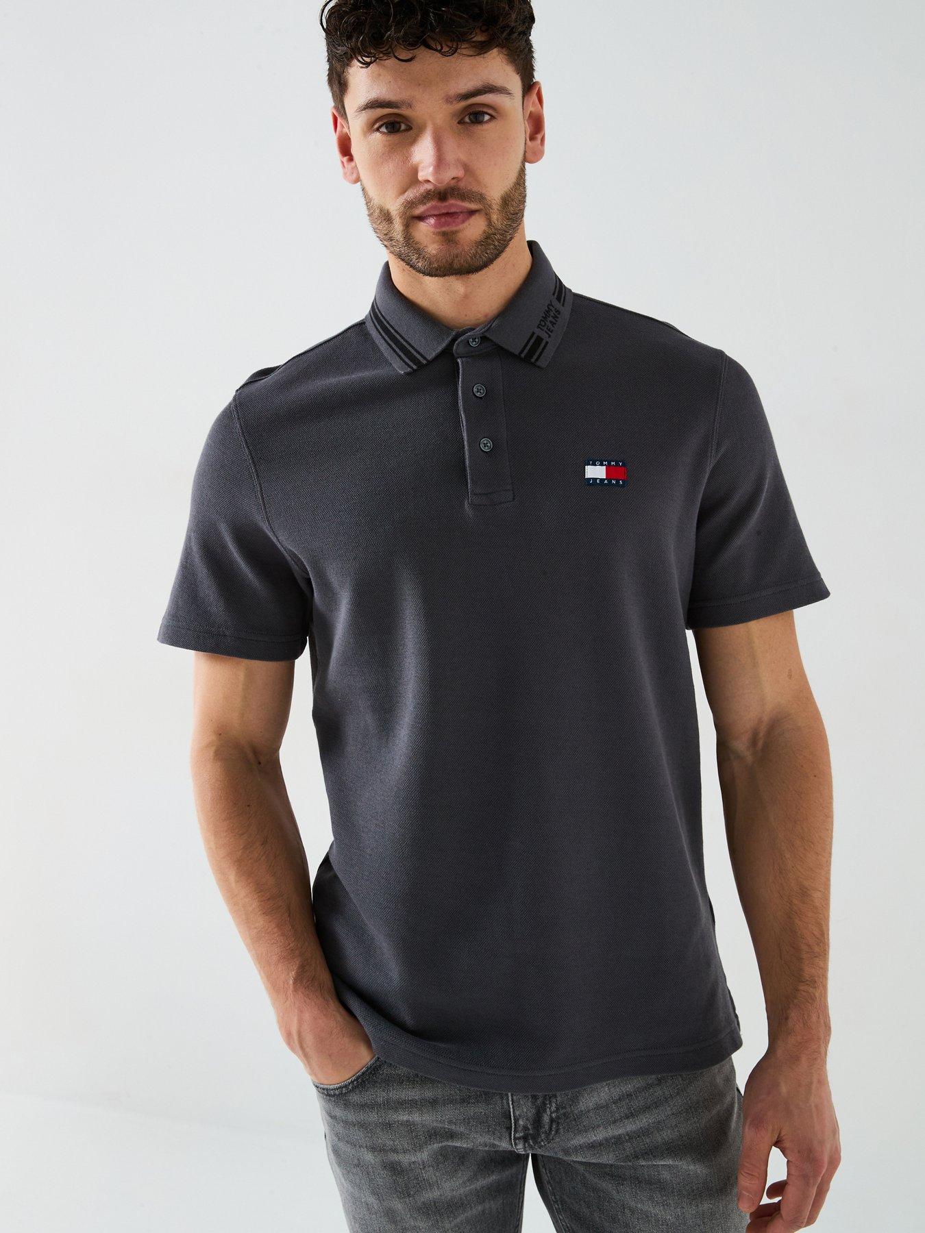 undefined Regular Fit Logo Collar Polo Shirt - Black