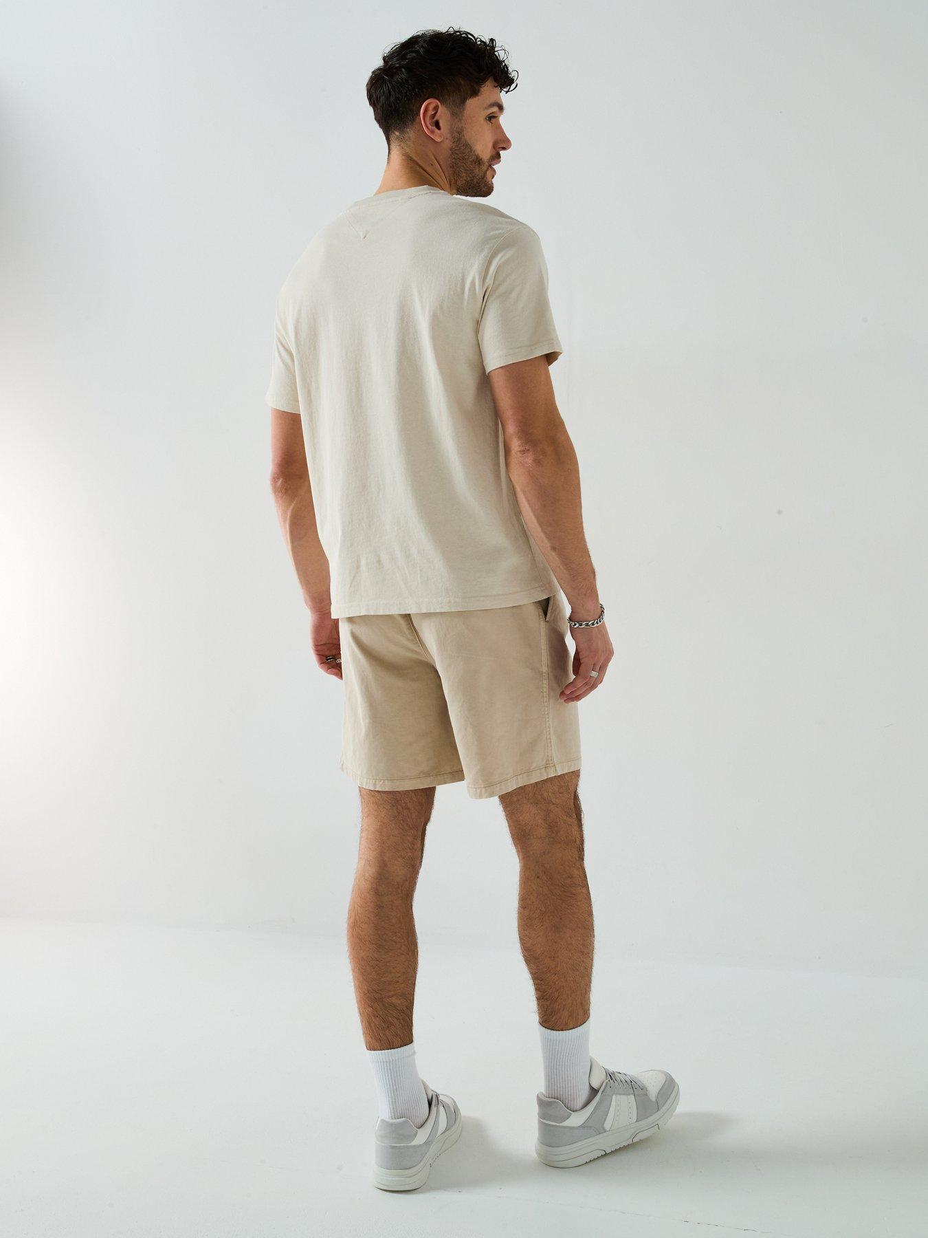Image 2 of 6 of Tommy Jeans Loose Elasticated Waist Beach Shorts - Natural