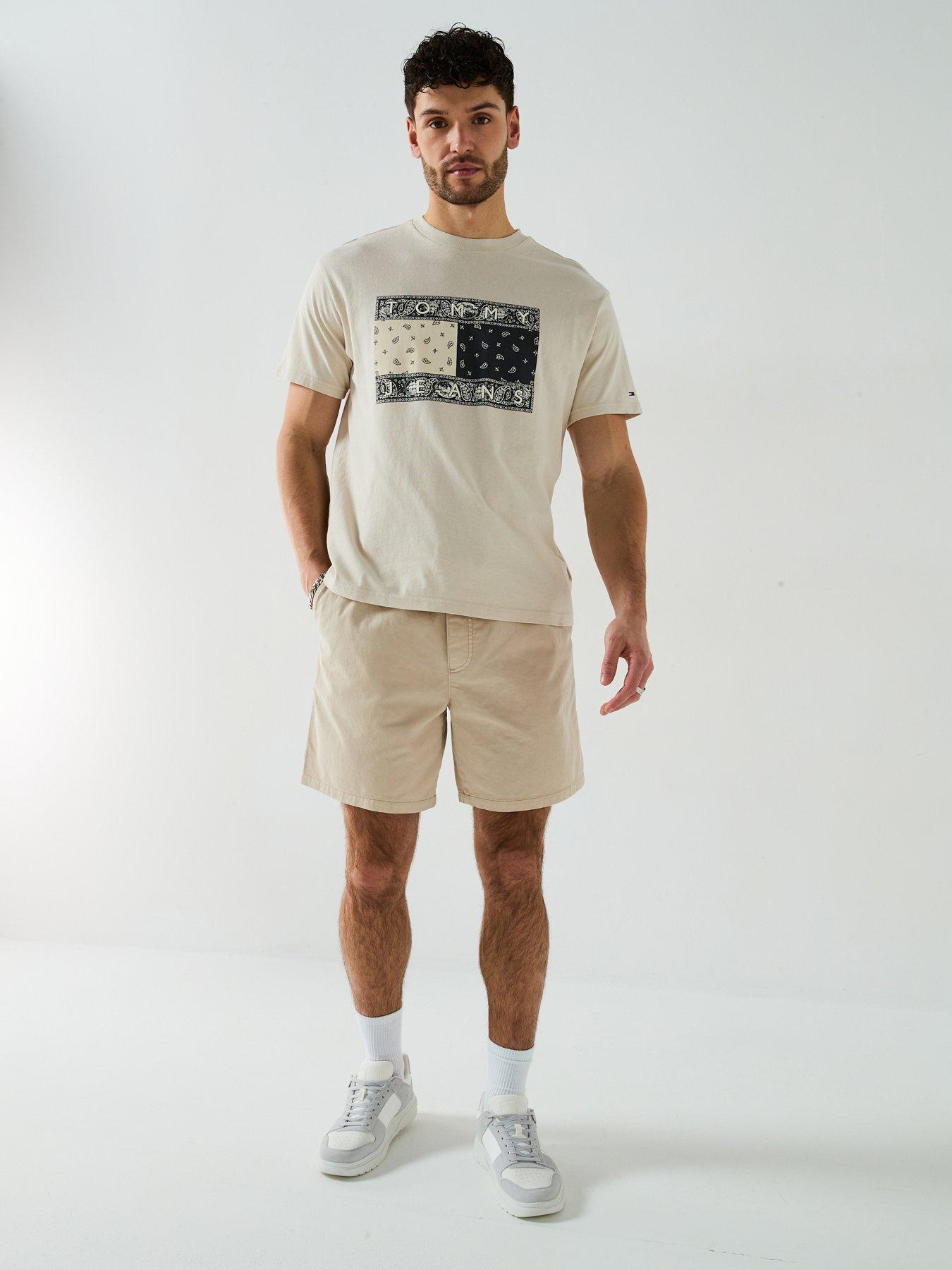 Image 3 of 6 of Tommy Jeans Loose Elasticated Waist Beach Shorts - Natural