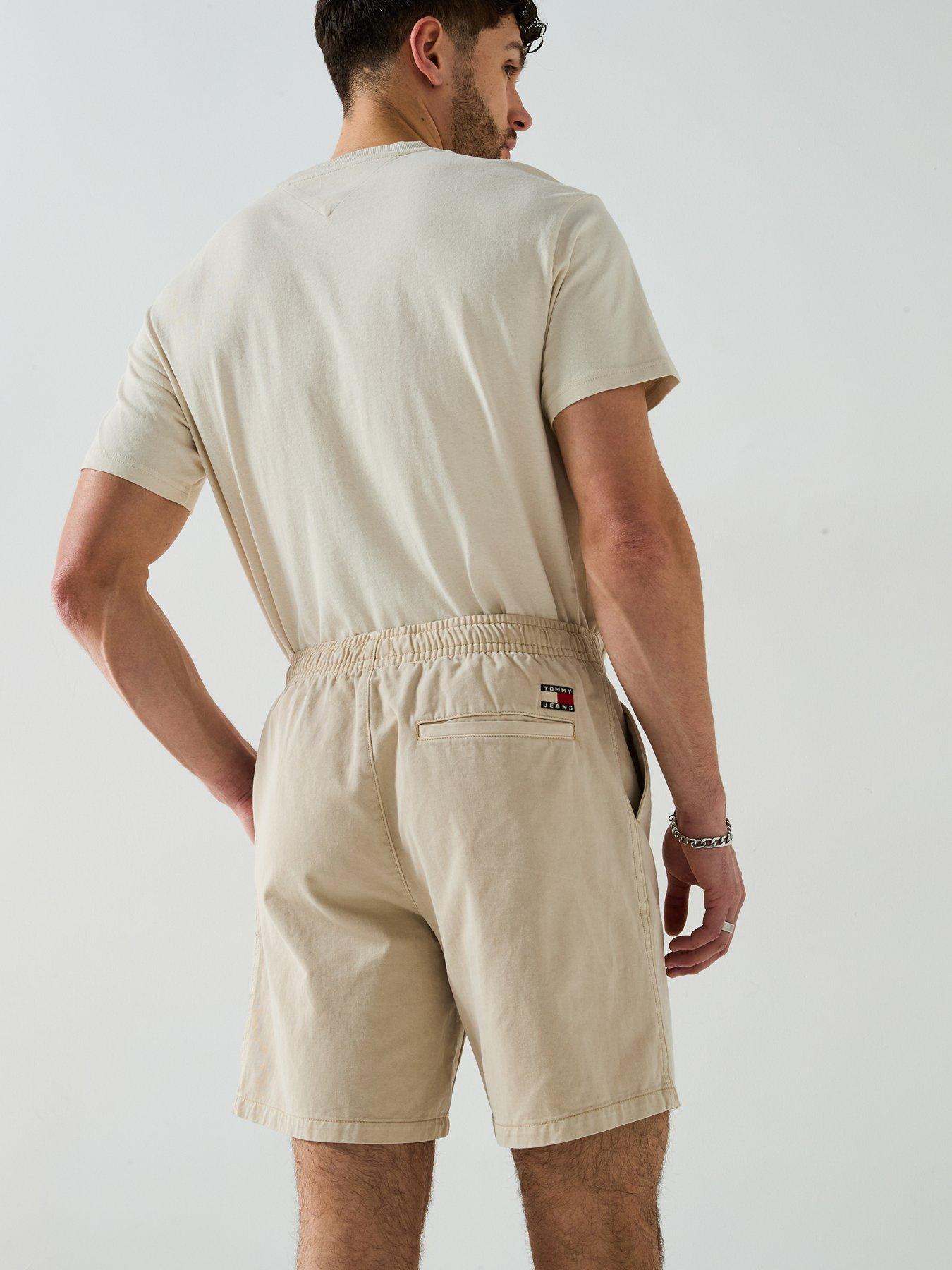 Image 5 of 6 of Tommy Jeans Loose Elasticated Waist Beach Shorts - Natural