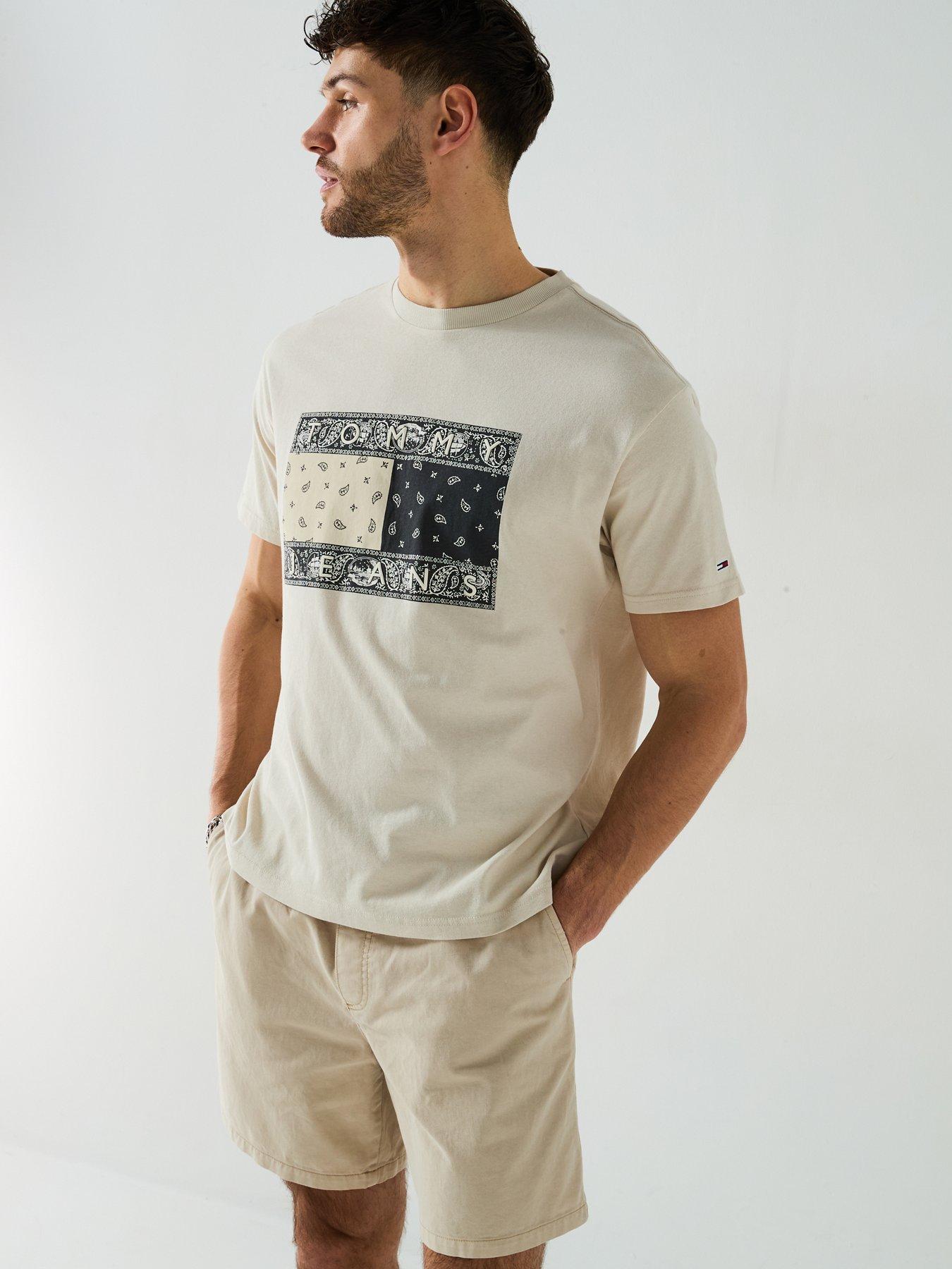 Image 6 of 6 of Tommy Jeans Loose Elasticated Waist Beach Shorts - Natural