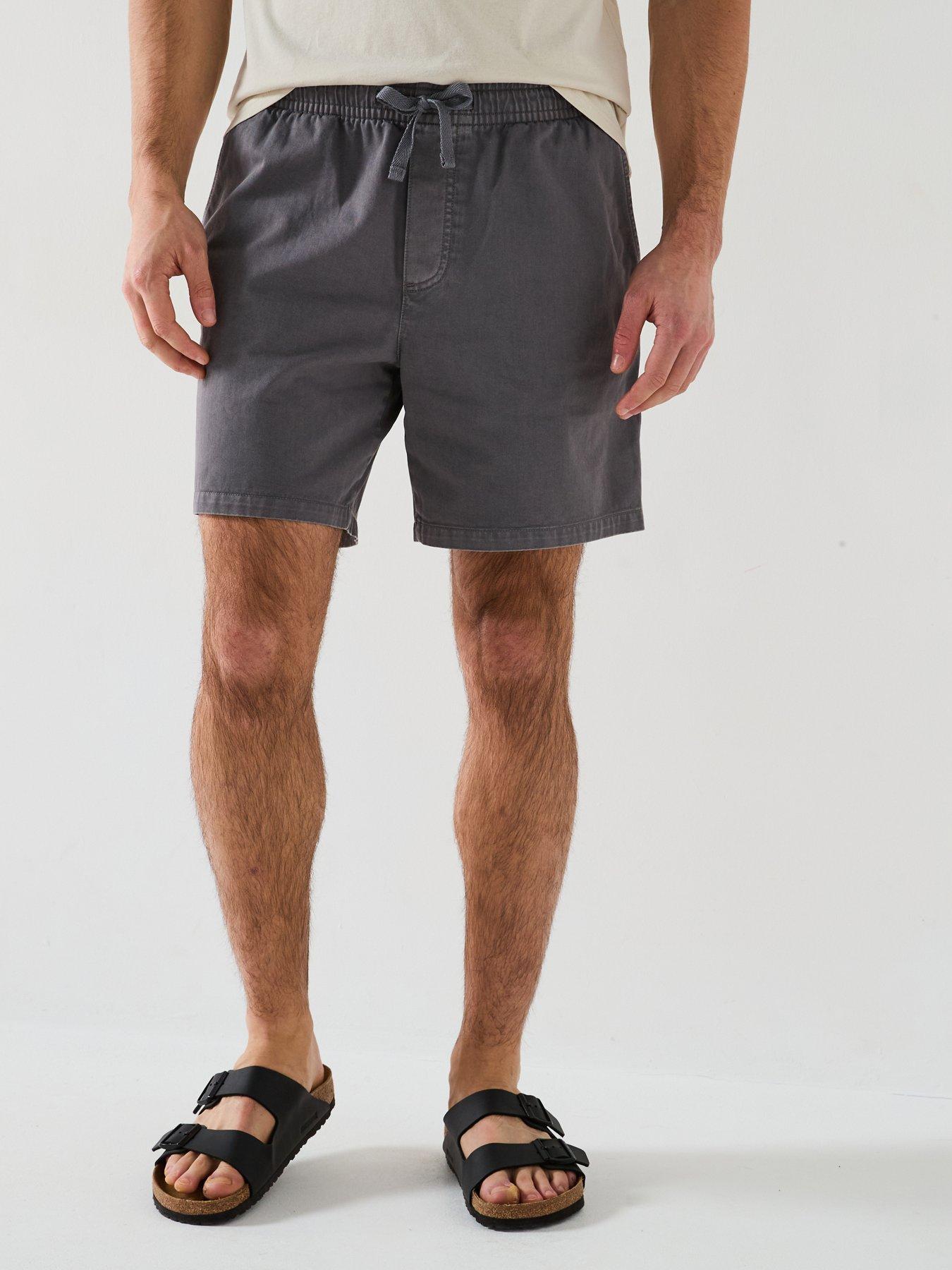 undefined Loose Elasticated Waist Beach Shorts - Black