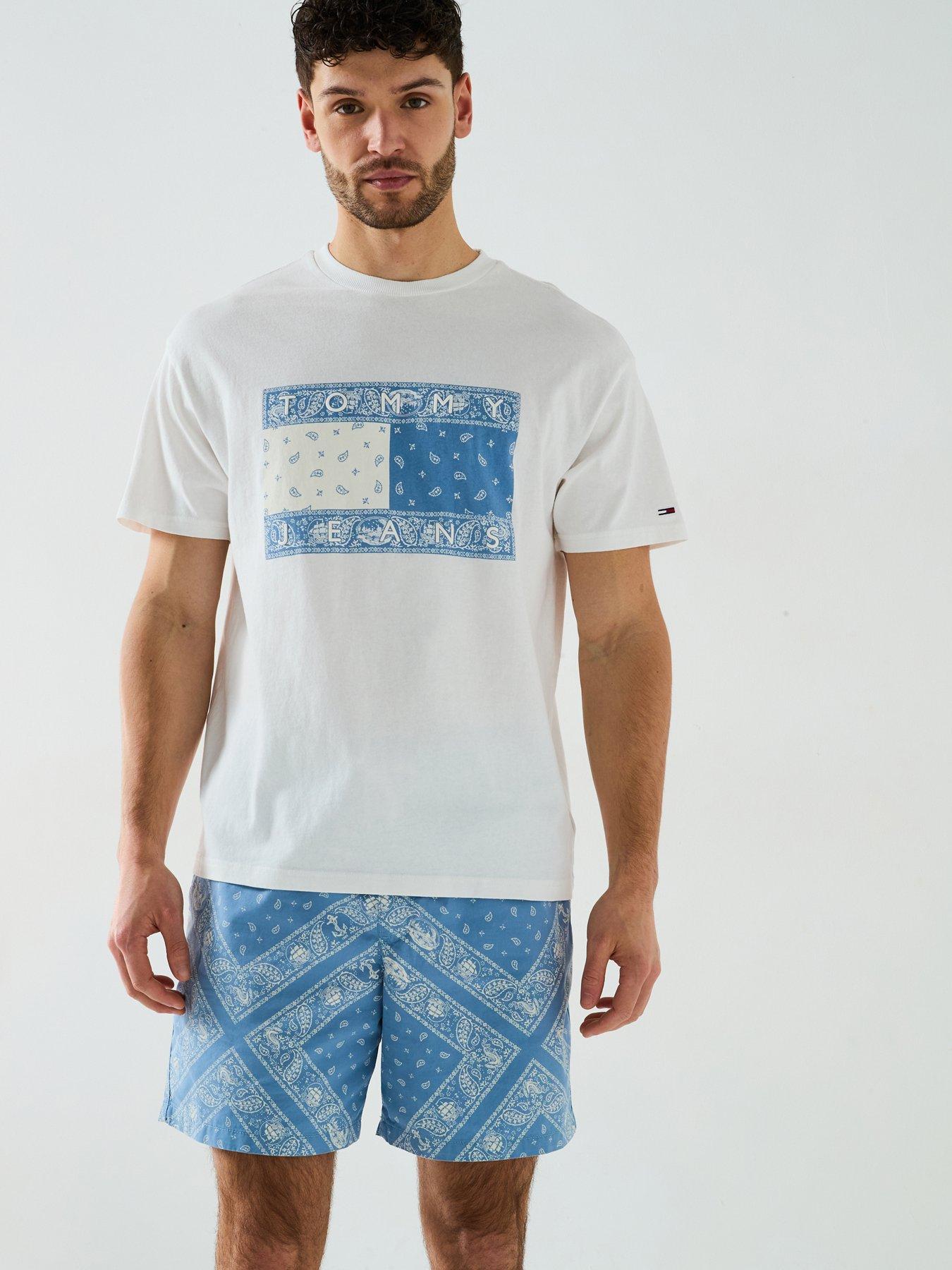 undefined Paisley Large Flag Graphic T-Shirt - Off White