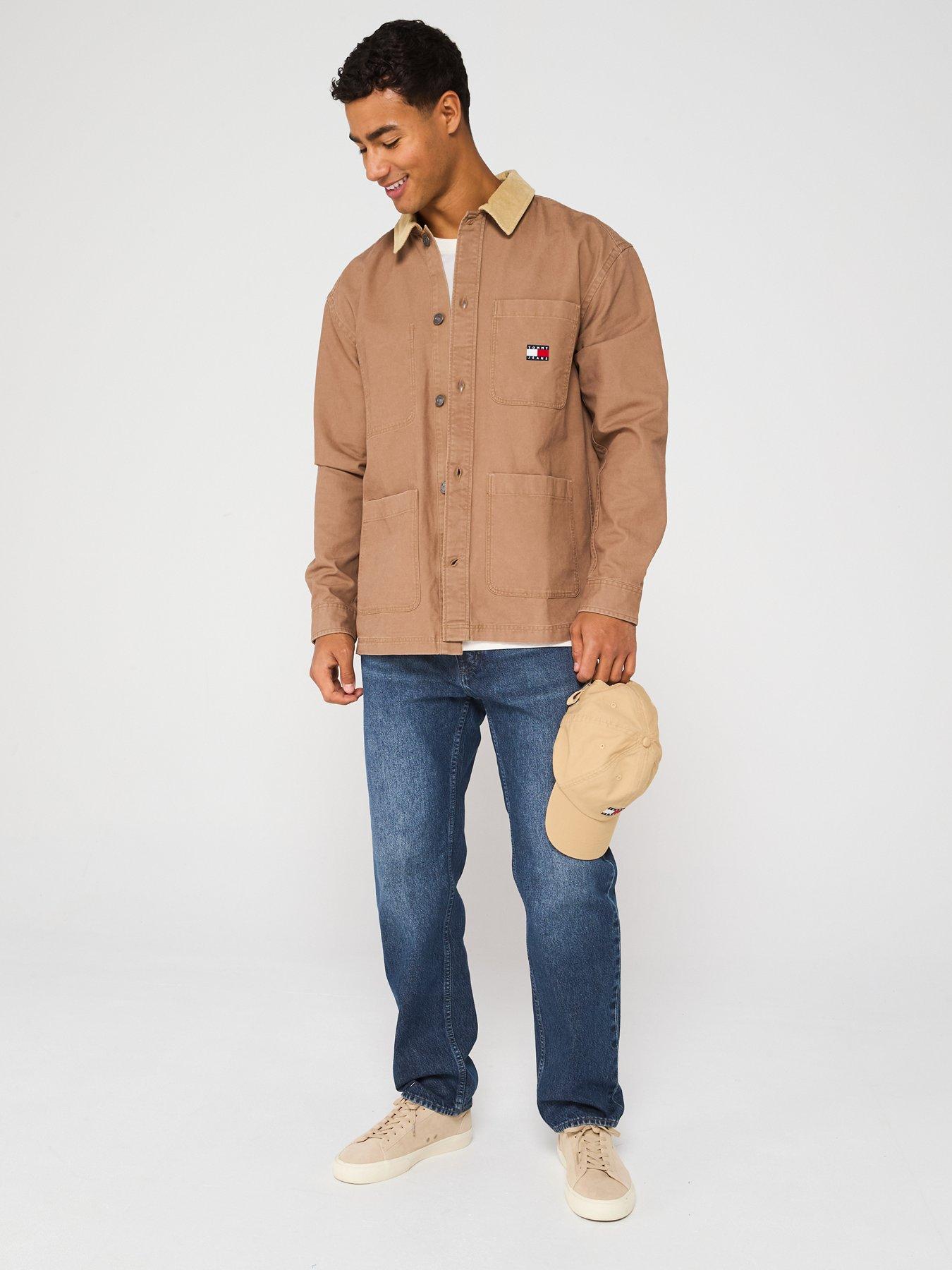 Image 3 of 5 of Tommy Jeans Canvas Cord Overshirt - Light Brown