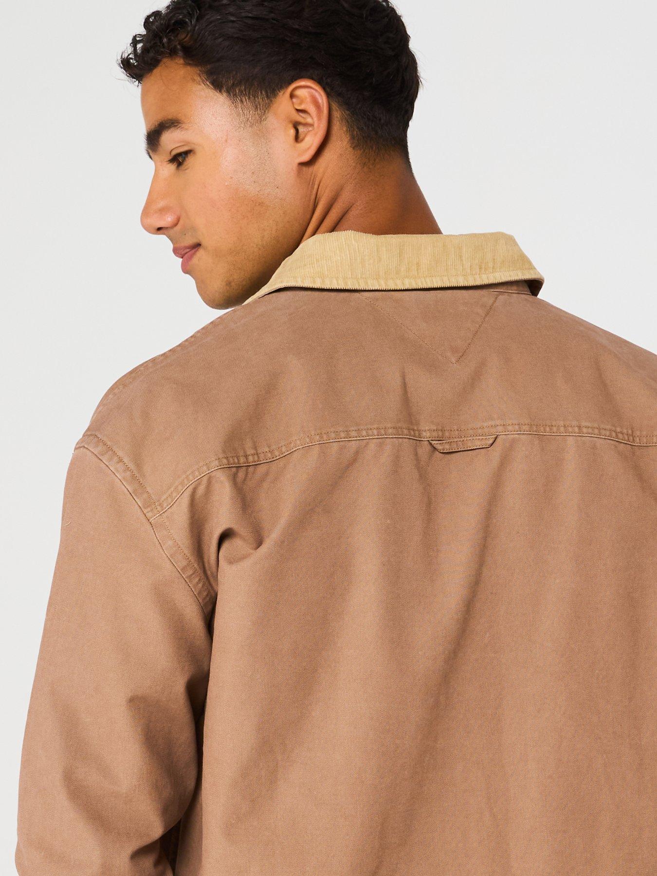Image 5 of 5 of Tommy Jeans Canvas Cord Overshirt - Light Brown