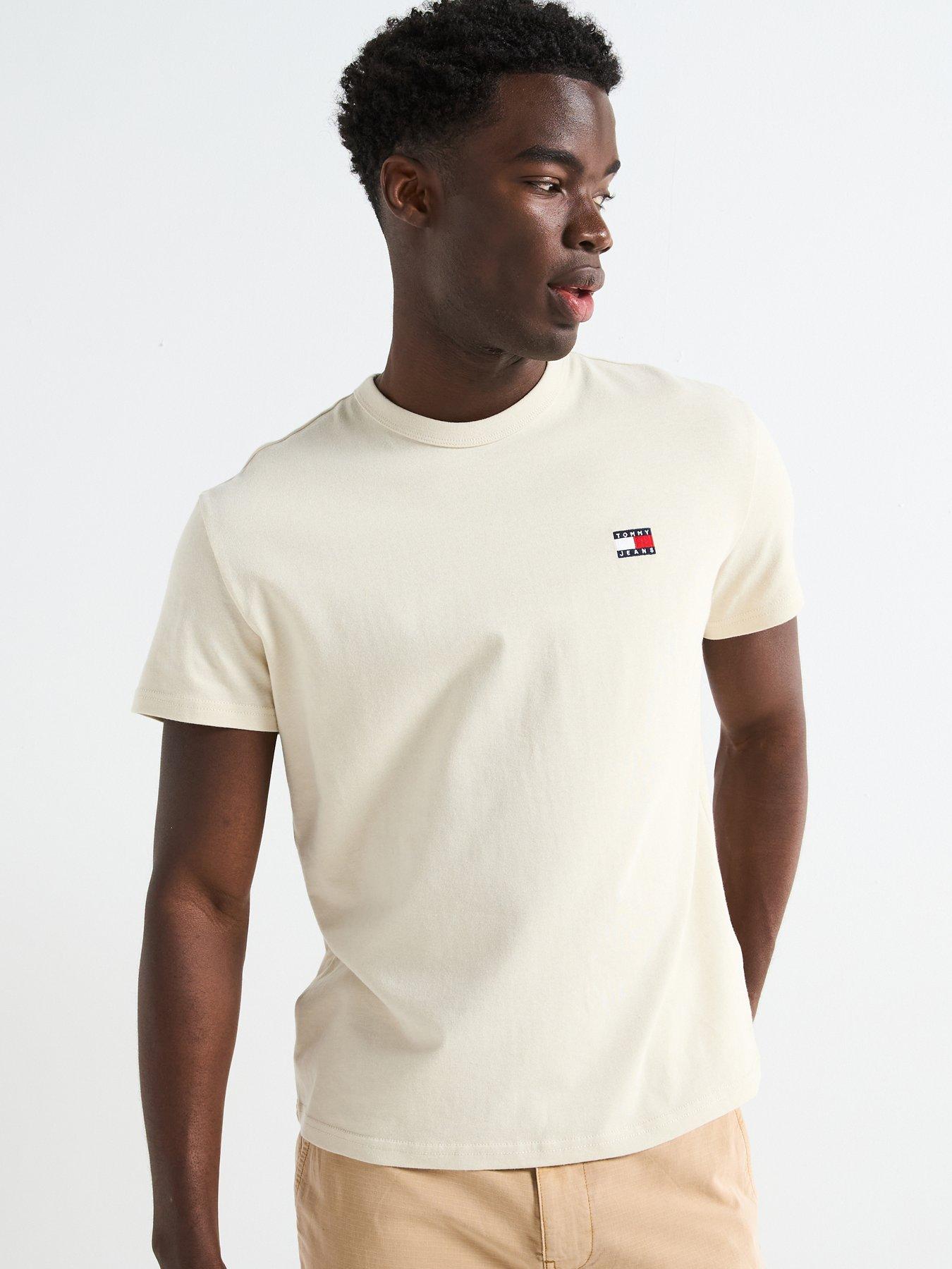 undefined Regular Fit Left Chest Badge T-Shirt - Natural