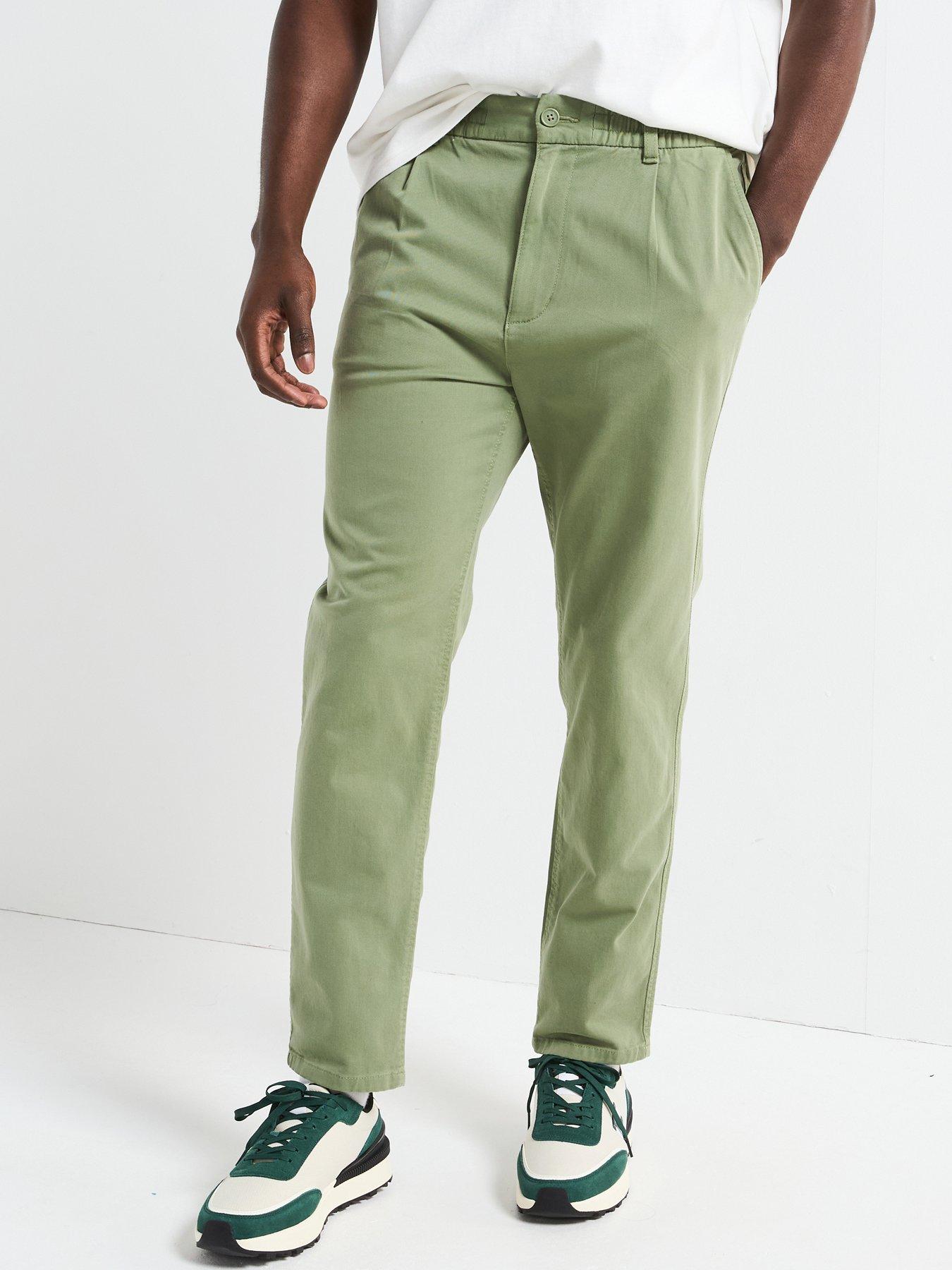 undefined Isaaac Relaxed Fit Casual Trousers - Green