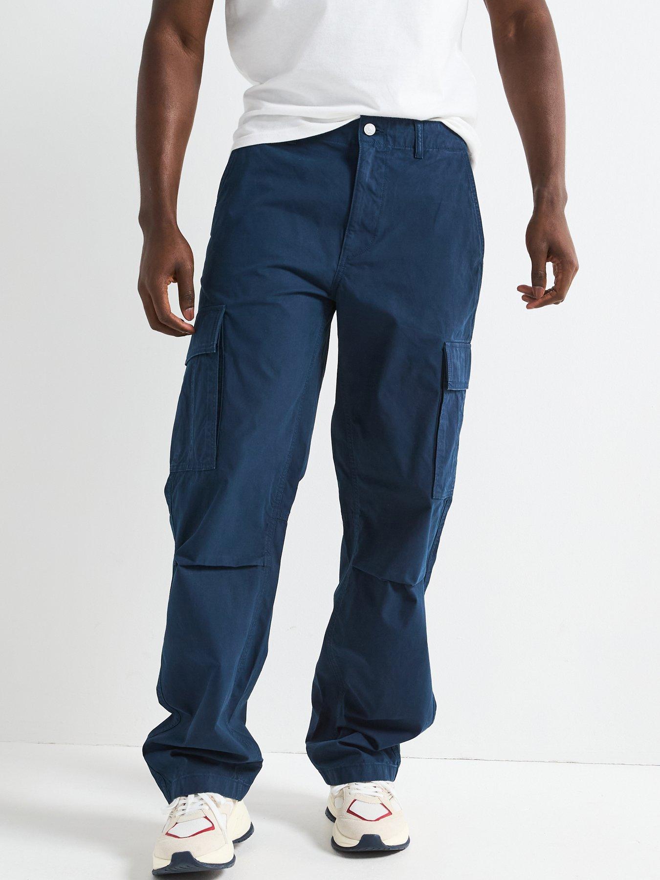 undefined Jaimie Relaxed Cargo Pants - Navy