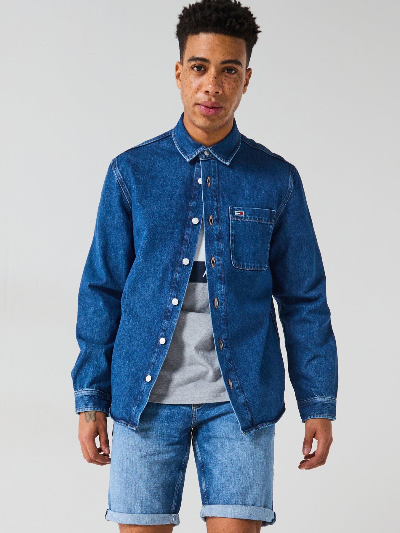 undefined Regular Fit Long Sleeve Denim Shirt - Blue