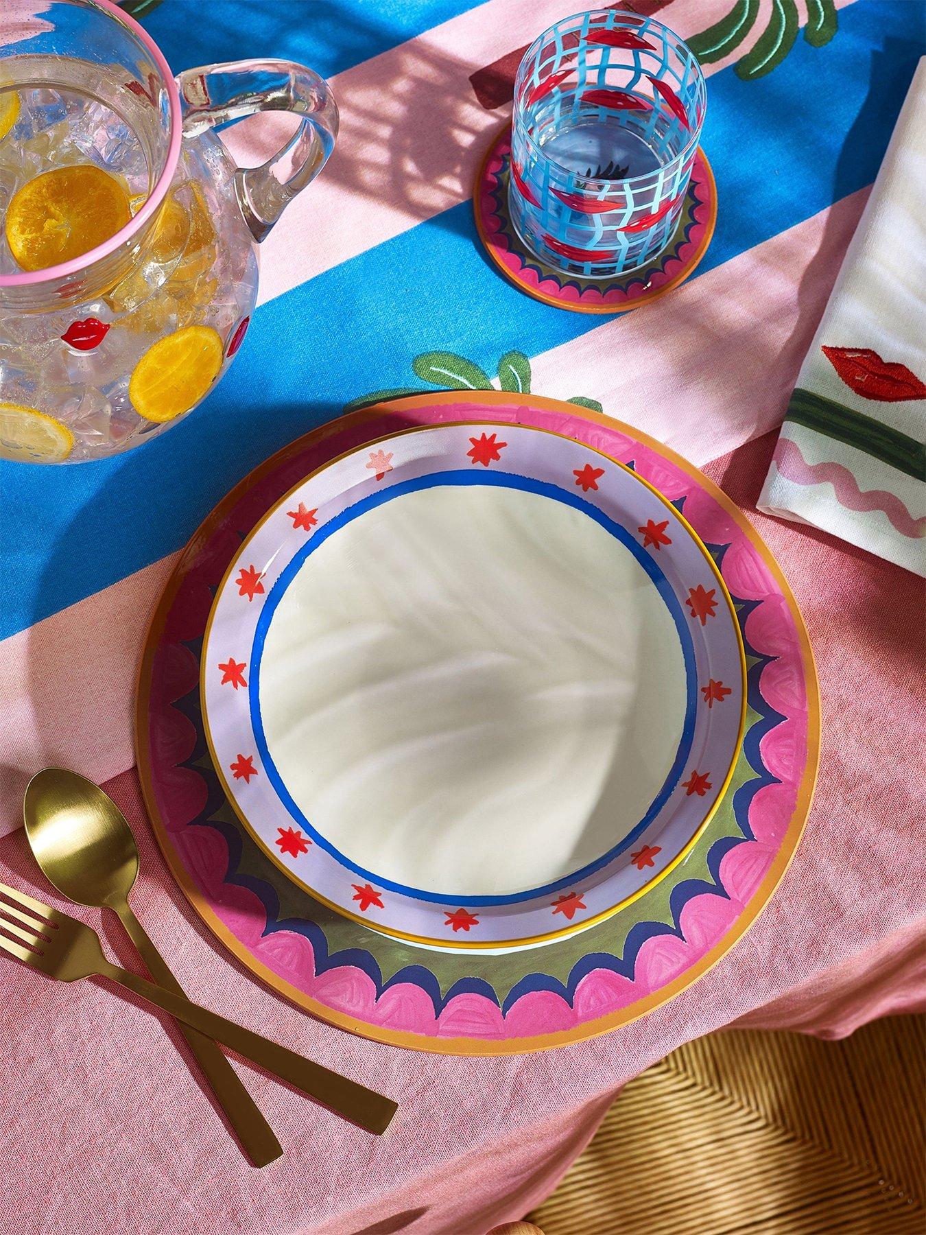 undefined Electric Coast Red Star Pasta Bowl Set Of 2