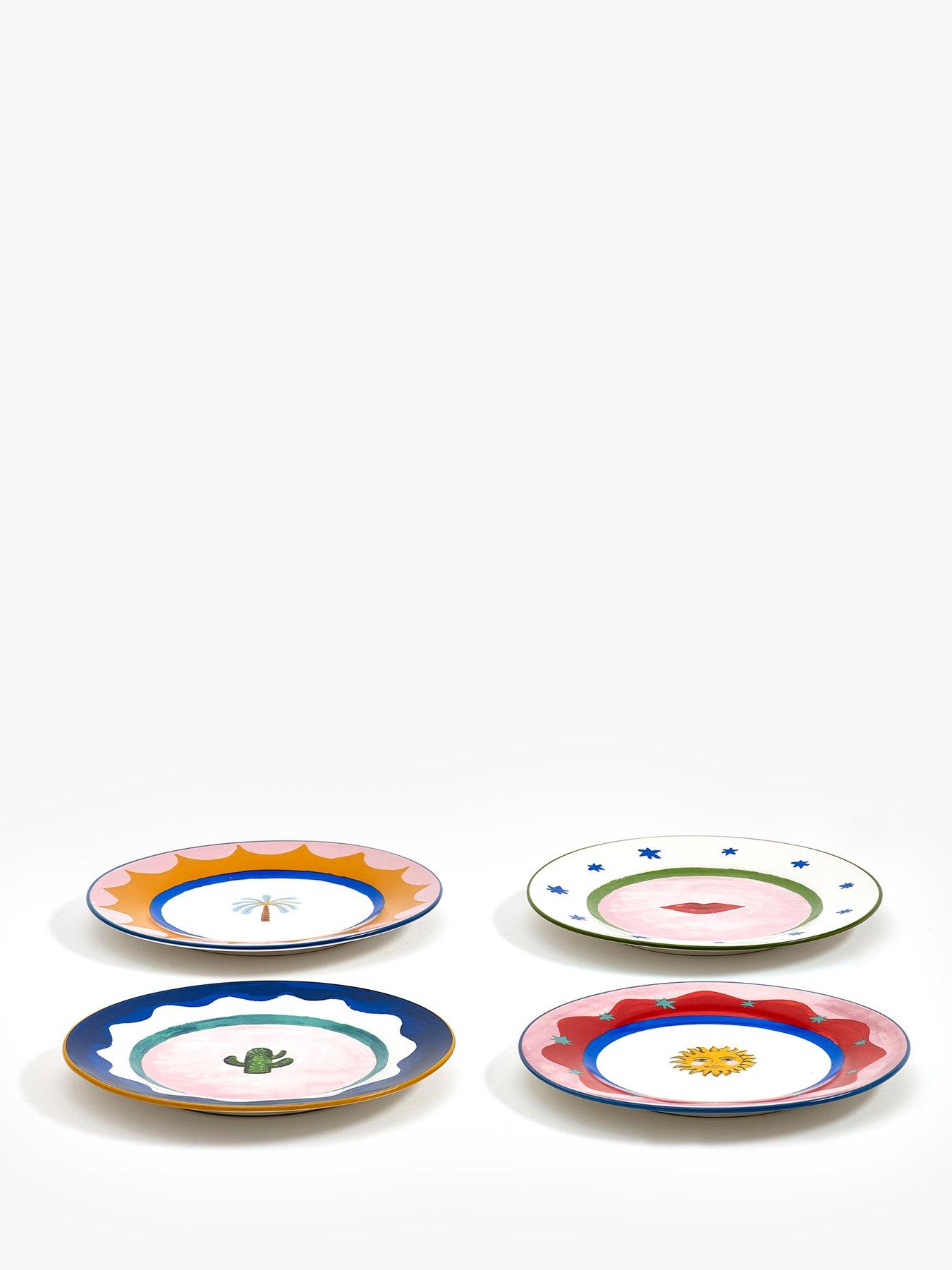 Image 3 of 3 of Eleanor Bowmer Electric Coast Set Of 4 Icon Cake Plates