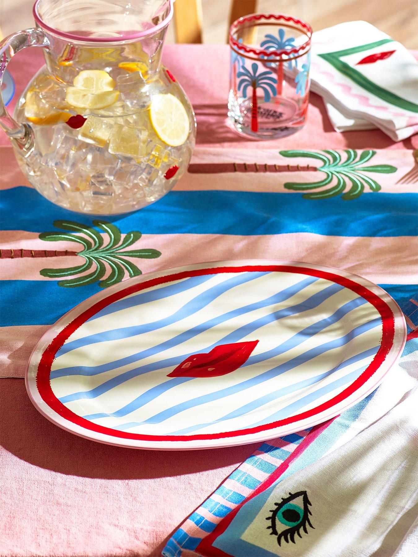 Product photograph of Eleanor Bowmer Electric Coast Lips Serve Platter from very.co.uk