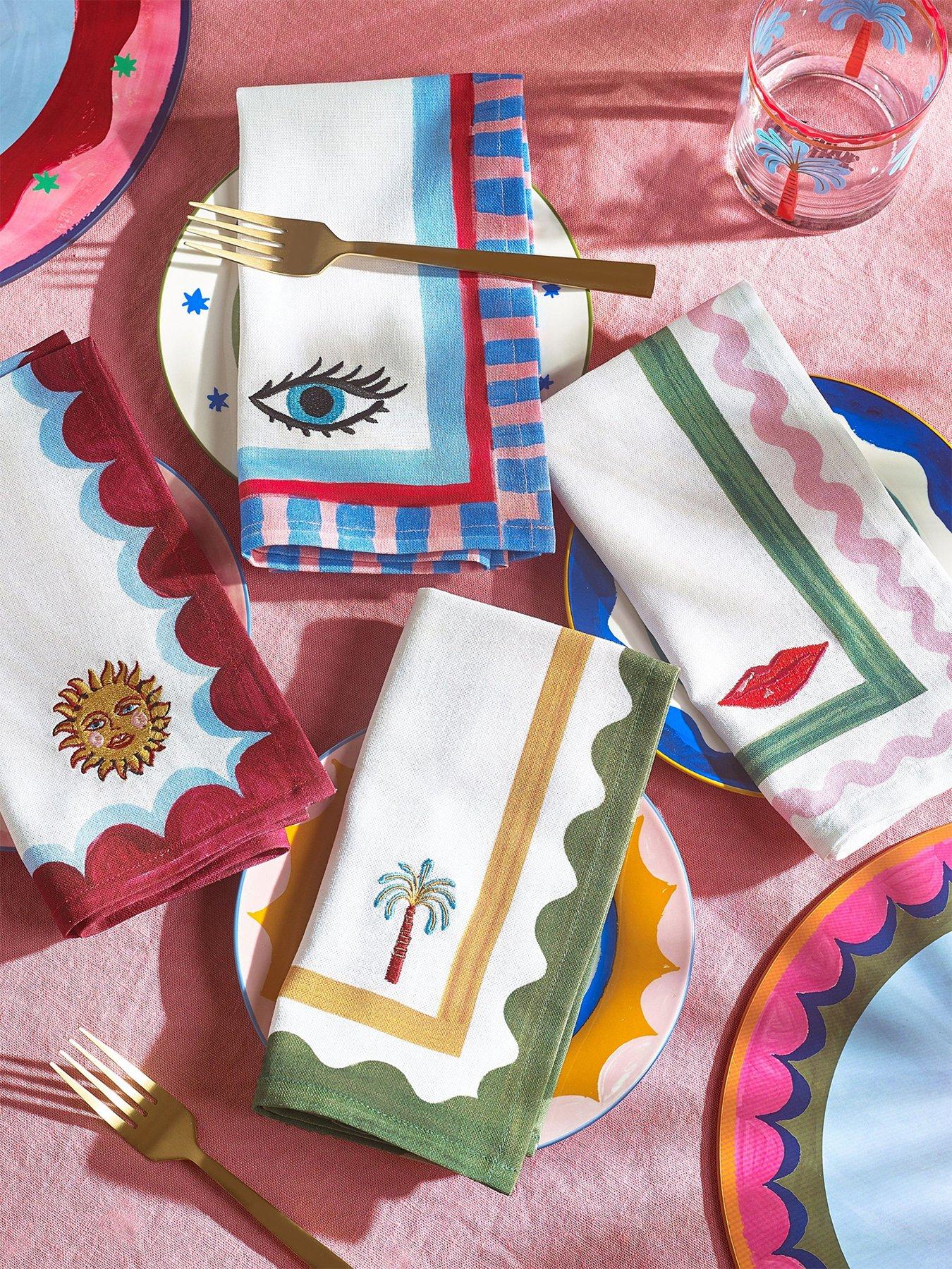 Eleanor Bowmer Electric Coast Set Of 4 Icon Napkins