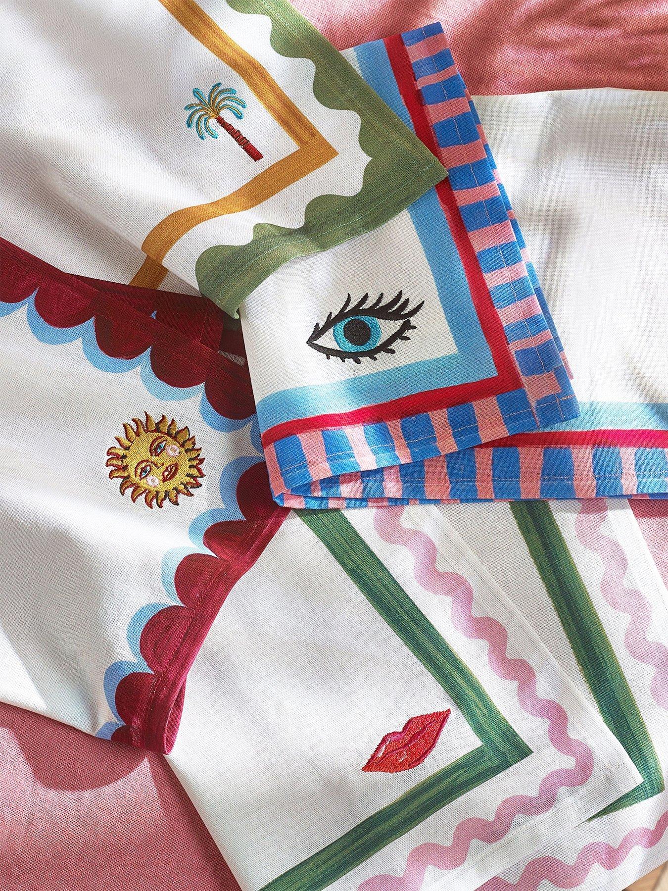 Image 6 of 6 of Eleanor Bowmer Electric Coast Set Of 4 Icon Napkins