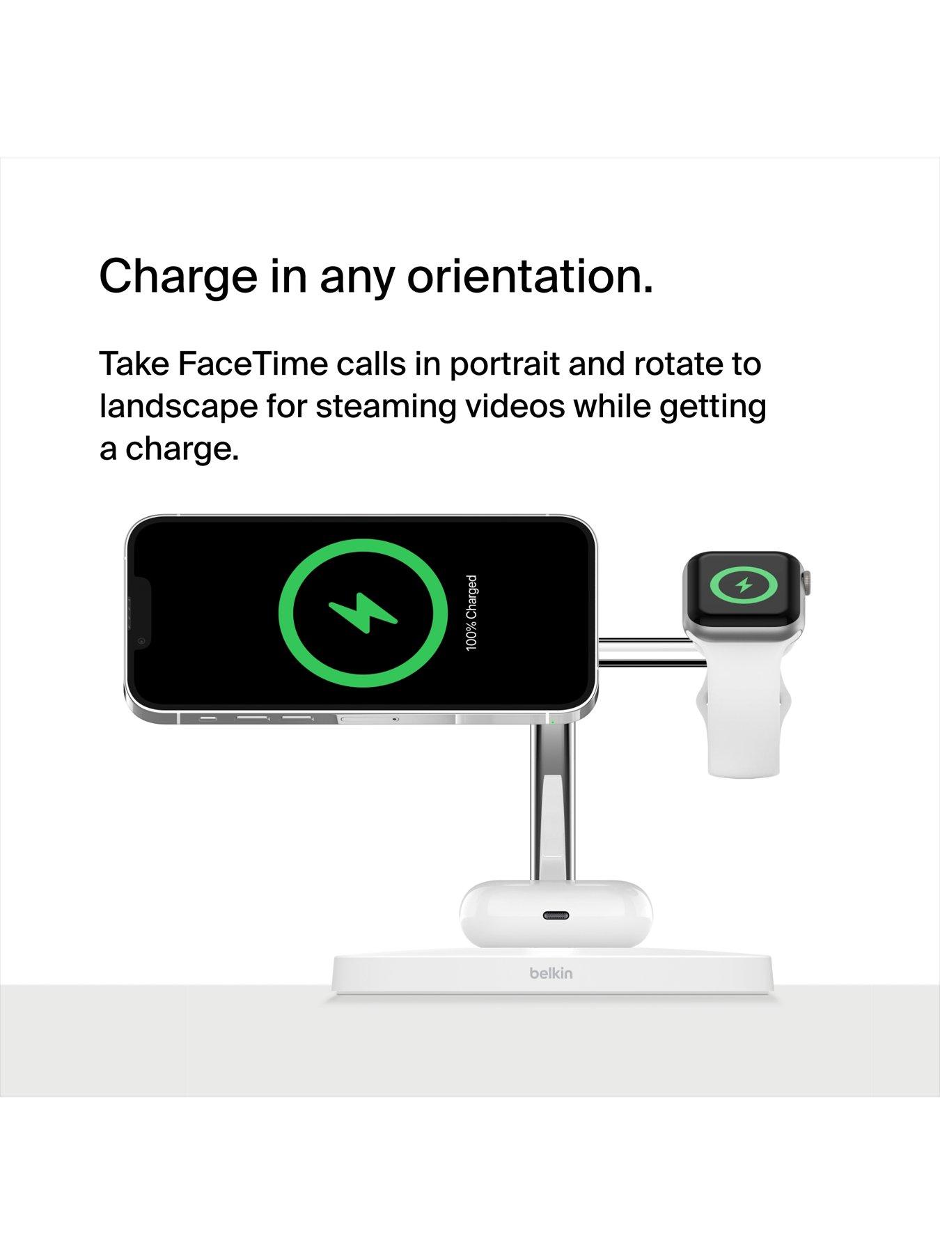 Belkin 3-IN-1 WIRELESS CHARGING STAND WITH MAGSAFE White Very