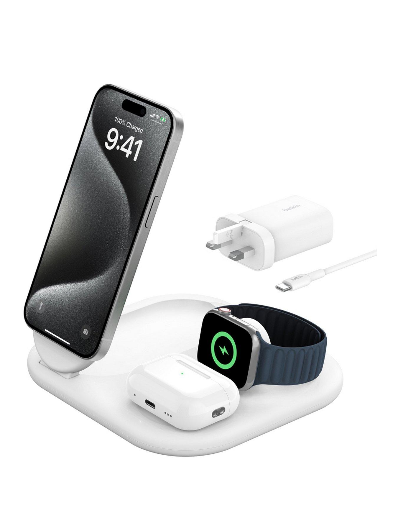 Belkin 3 in 1 Qi2 Stand, White