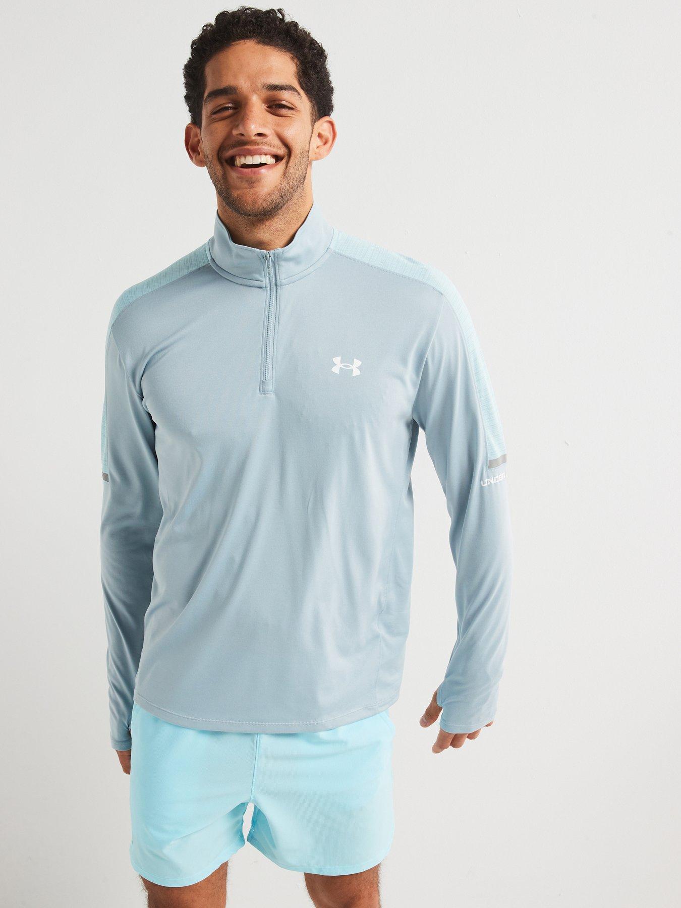 undefined Mens Training Tech Utility 1/4 Zip Top - Blue
