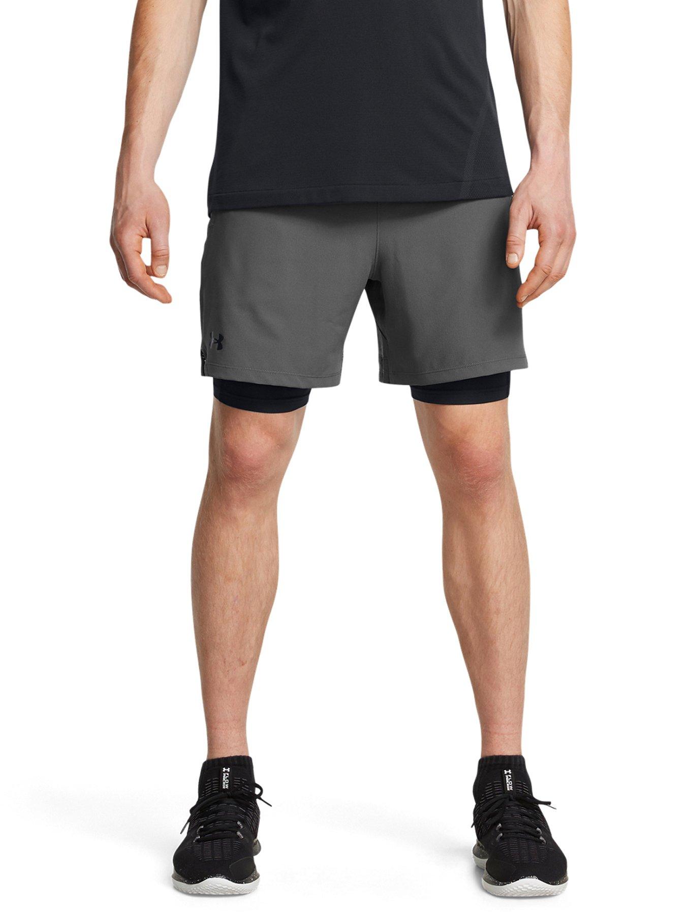undefined Mens Training Vanish Woven 2 In 1 Shorts - Grey