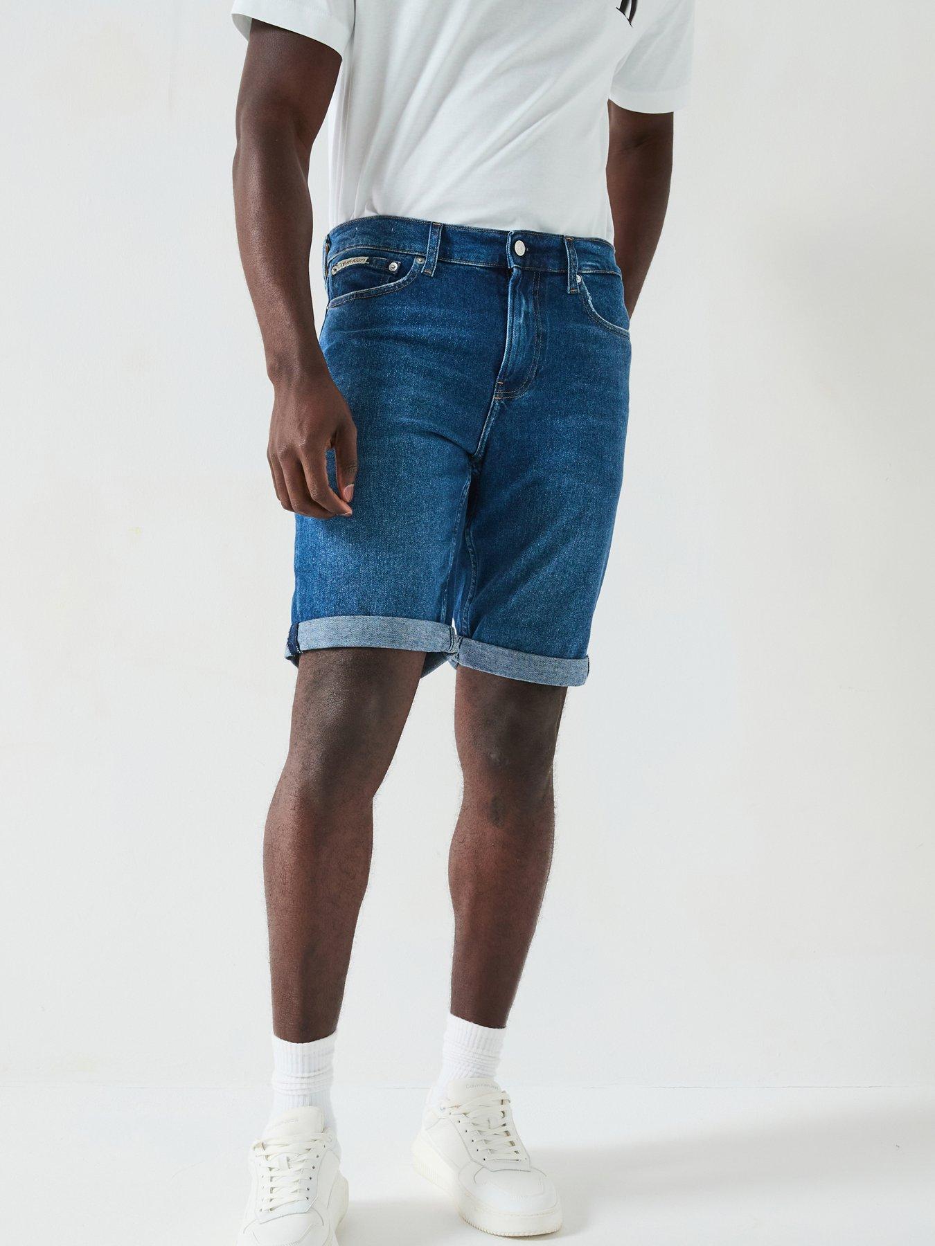 undefined Slim Short 5 Pocket Shorts - Dark Wash