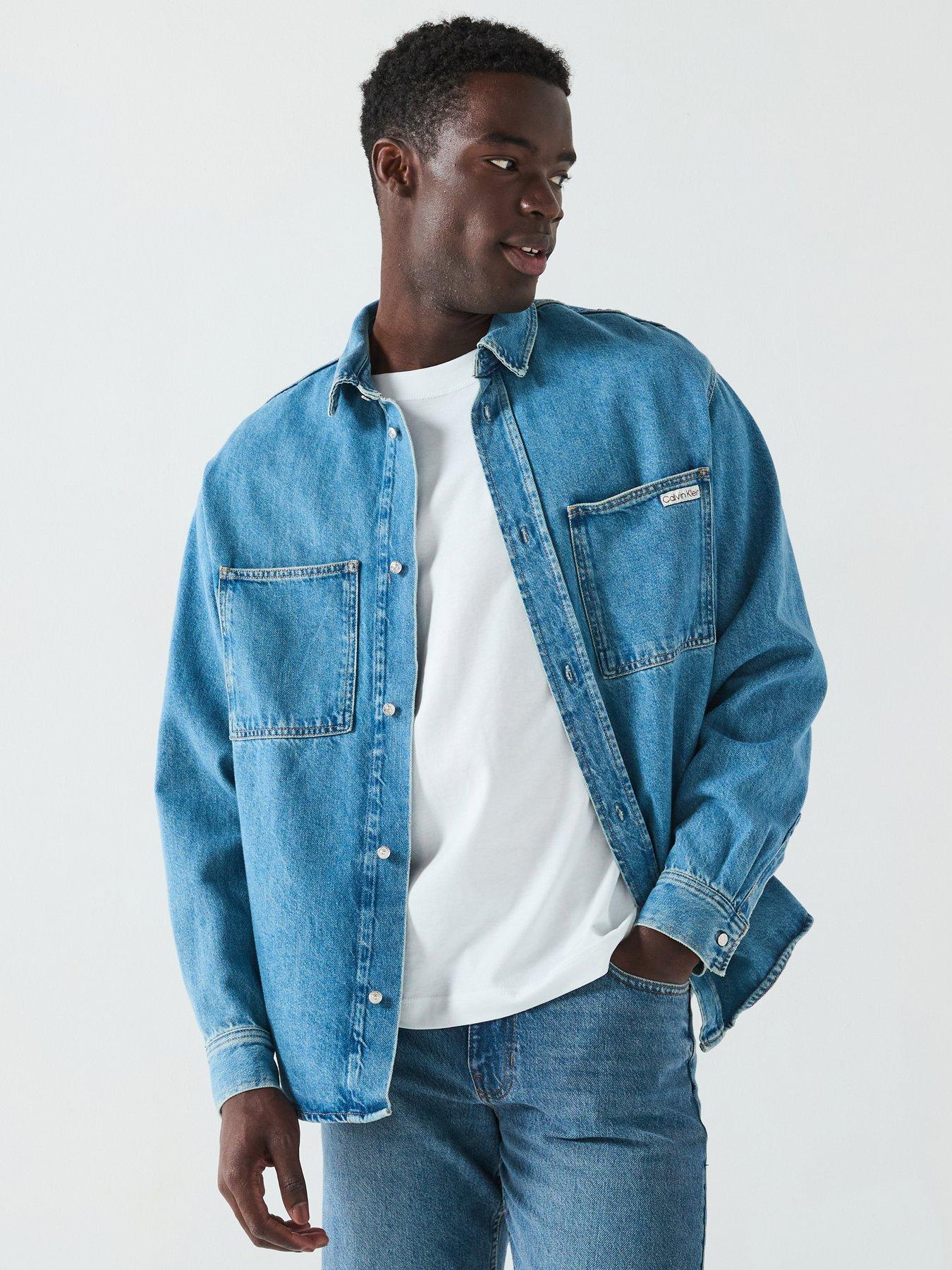 undefined Calvin Klein Jeans Relaxed Denim Long Sleeve Shirt - Blue